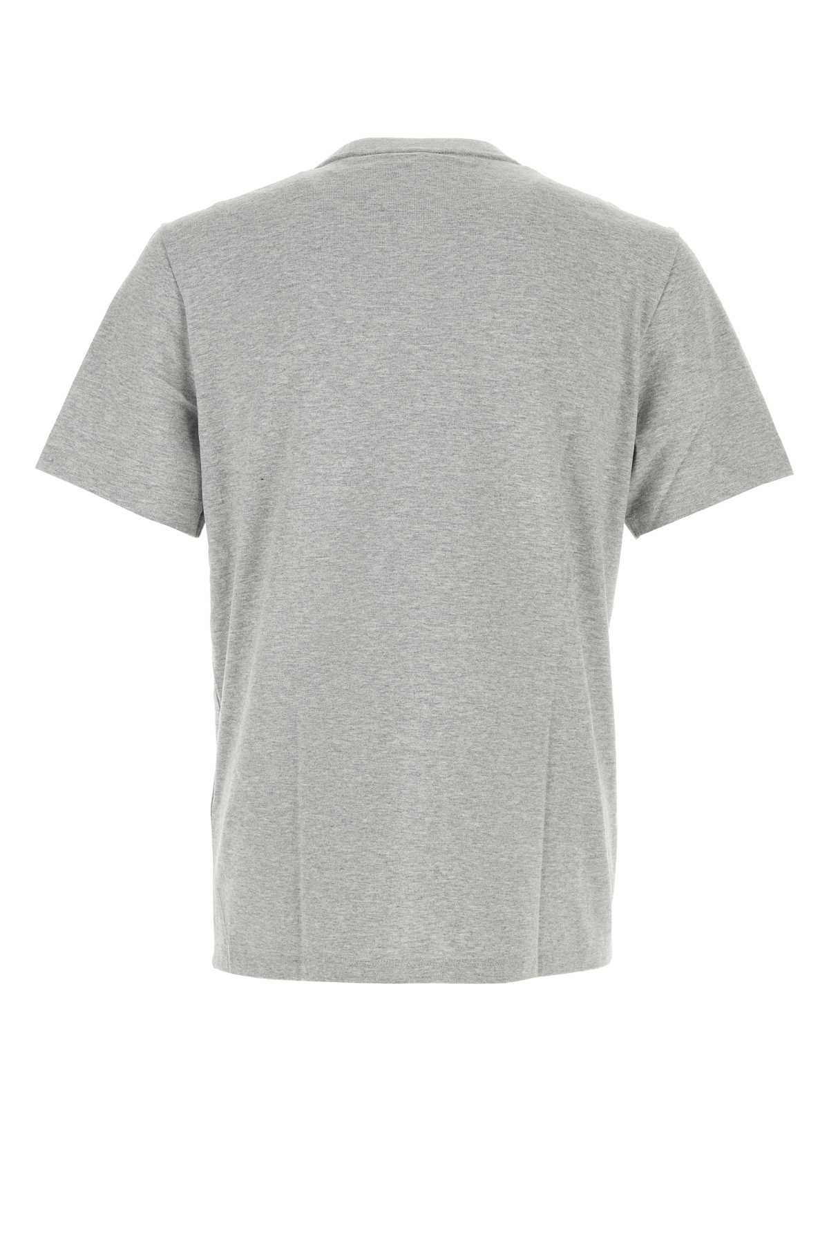 Shop Mcm Grey Cotton T-shirt In Melangegrey