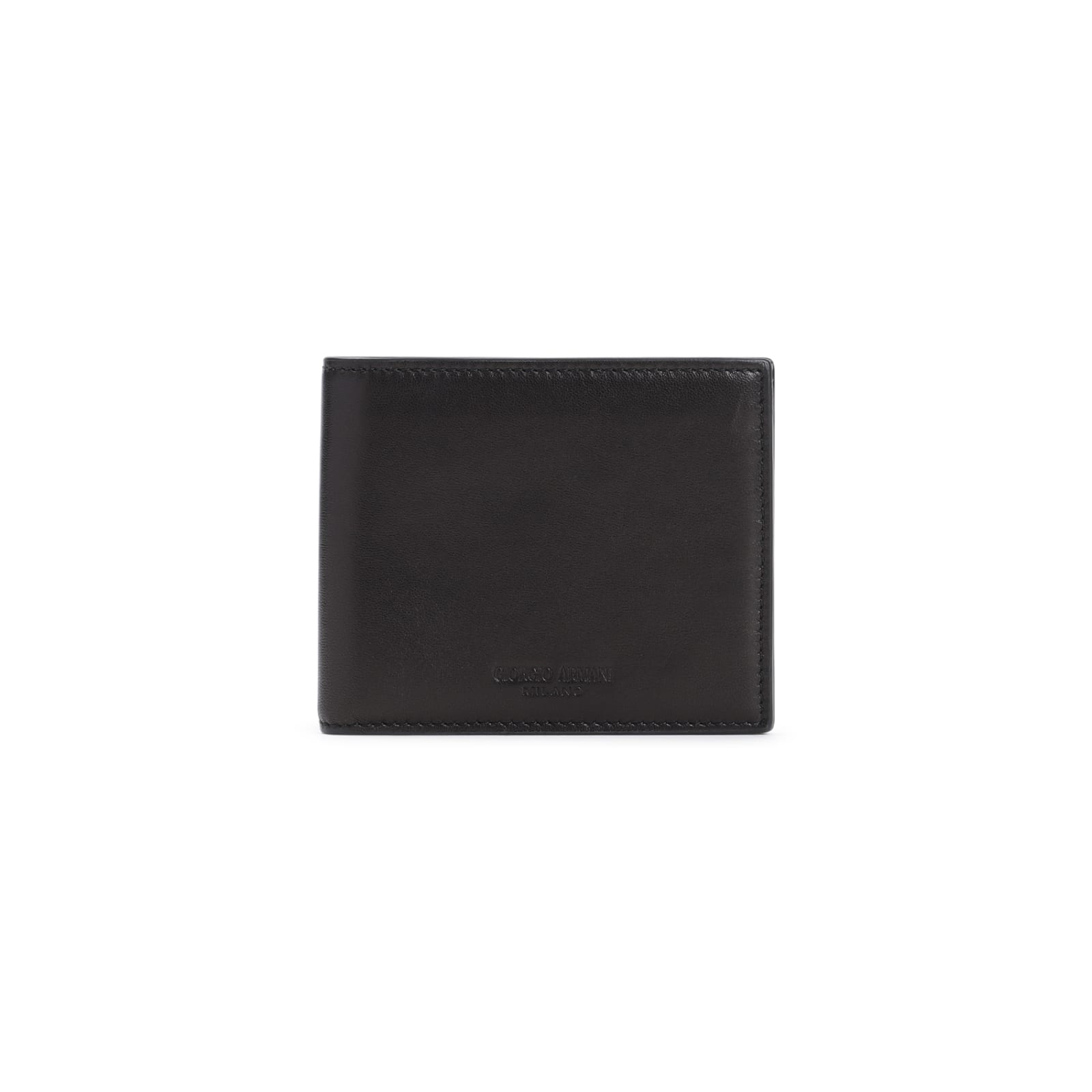 Shop Giorgio Armani Bi-fold Wallet In Green