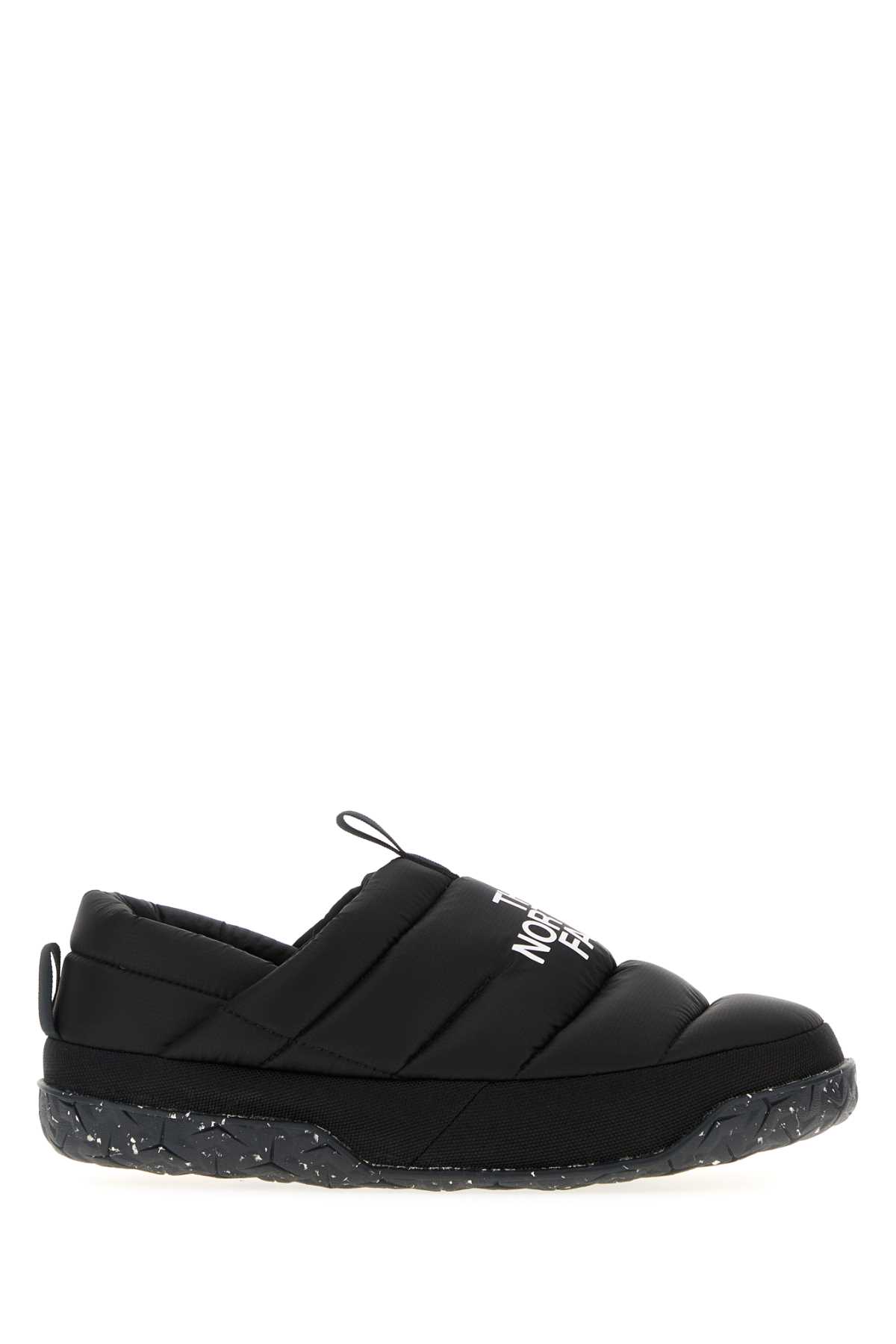 The North Face Ripstop Nuptse Slippers With Textured Sole In Black