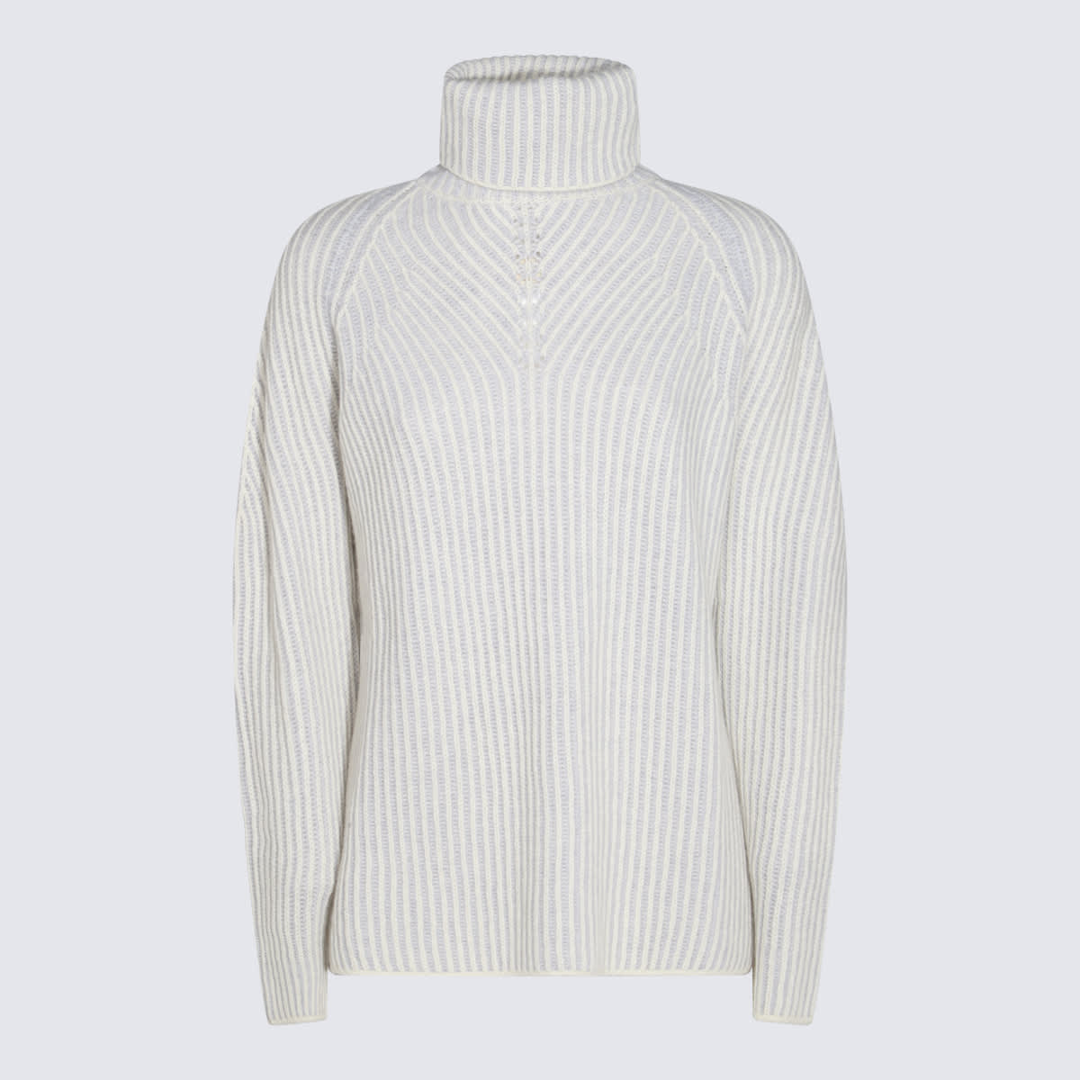 Shop Cruciani White Grey Wool Knitwear