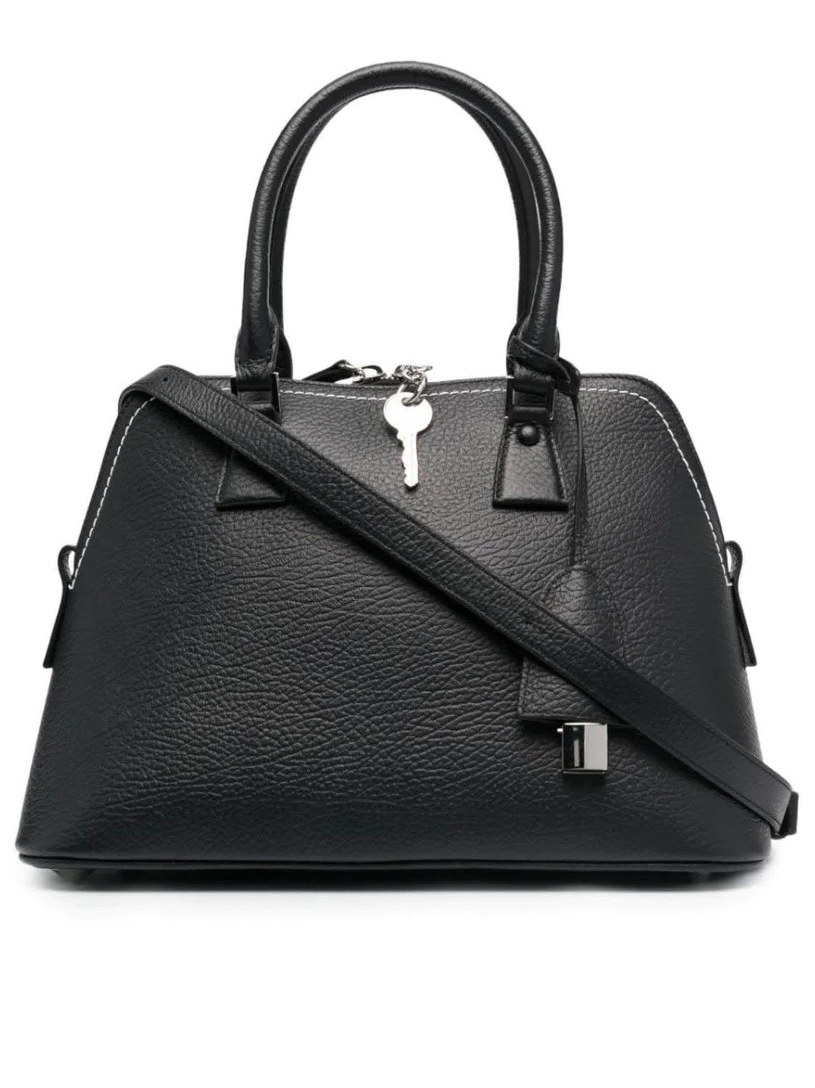 Maison Margiela 5ac Medium Bag Black Grainy Leather