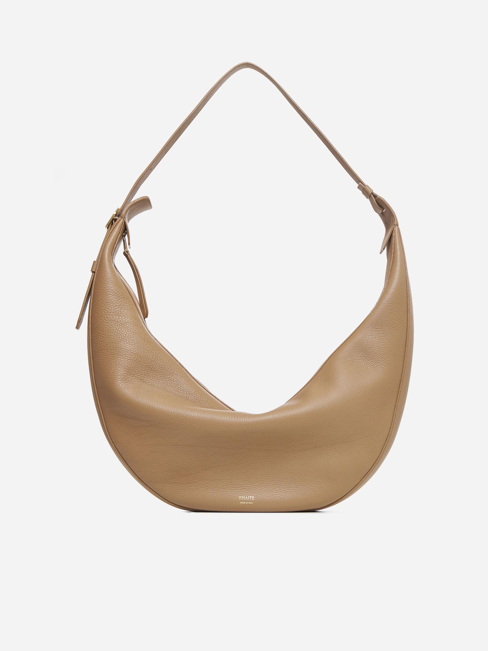 KHAITE AUGUSTINA LEATHER HOBO BAG 