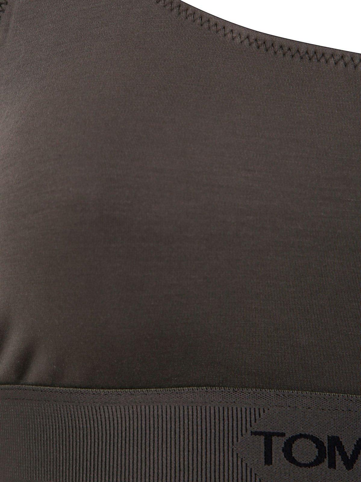 Tom Ford Logo Underband Bralette Bra In Animal Print