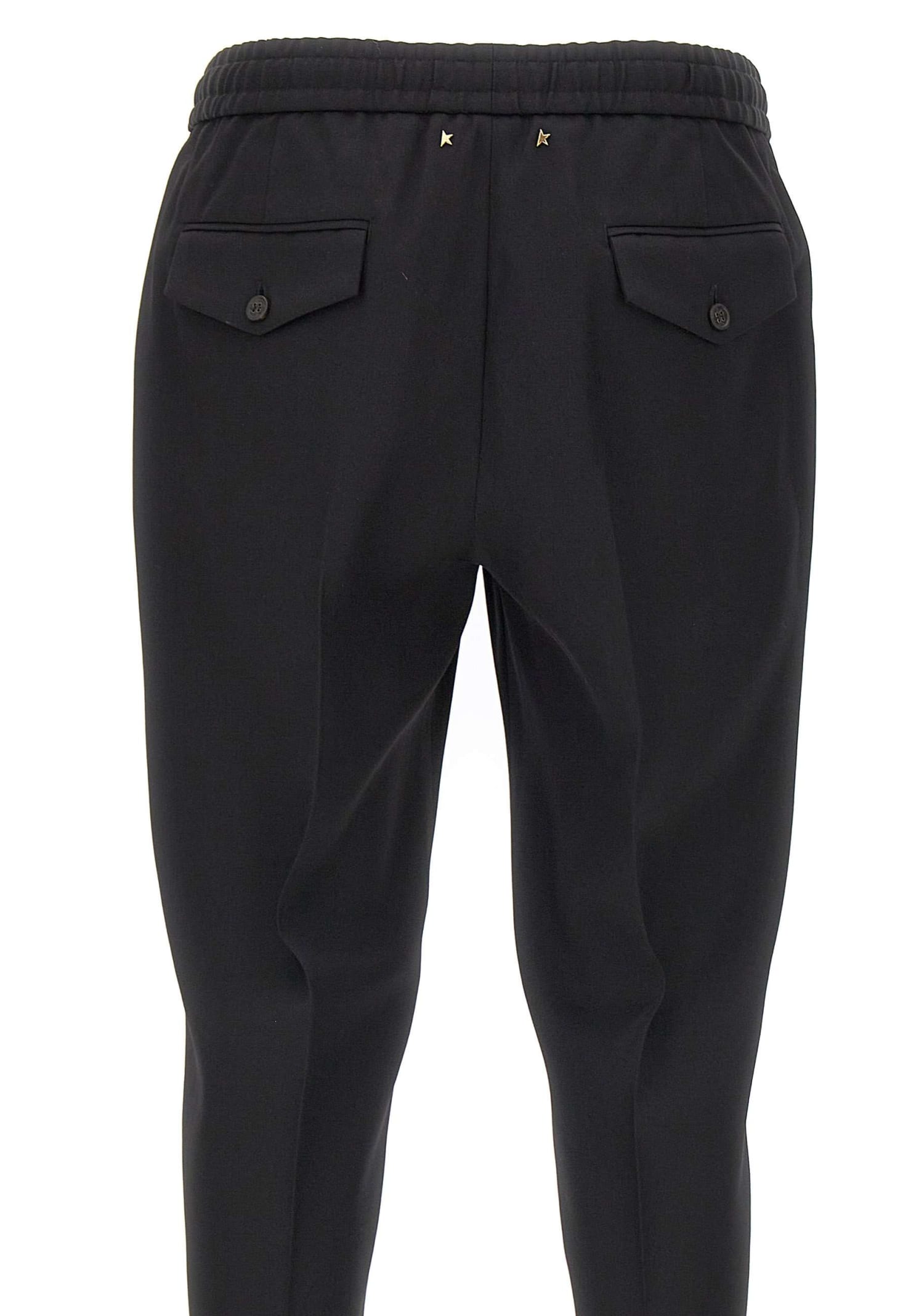 Shop Golden Goose Luke Trousers In Nero