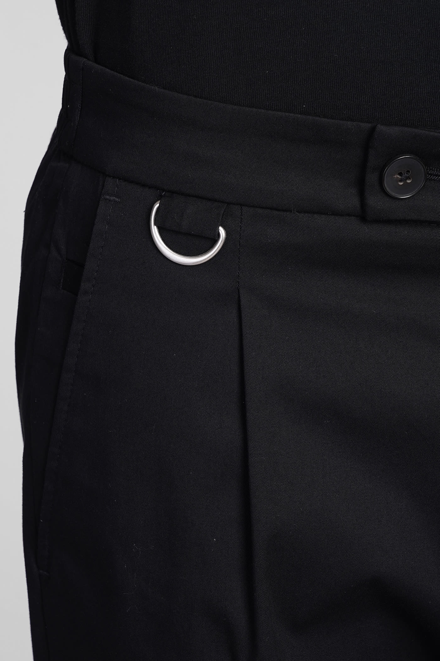 Shop Low Brand Riviera Pants In Black Cotton