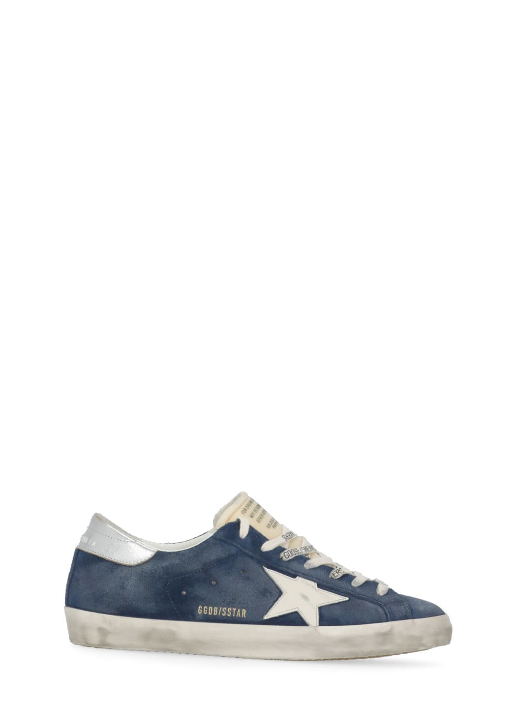 Golden Goose Super-star Suede Upper And Toe Foam In Blue