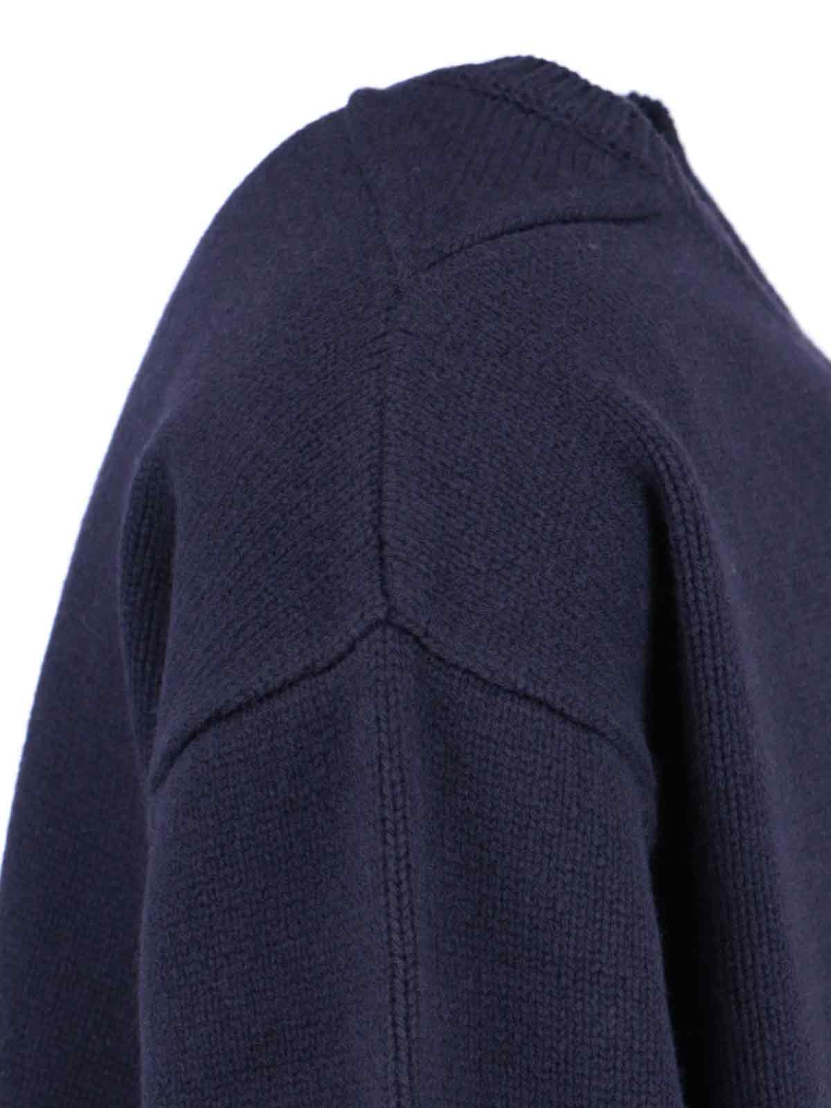 Shop Studio Nicholson Basic Sweater Hemyl In Blue