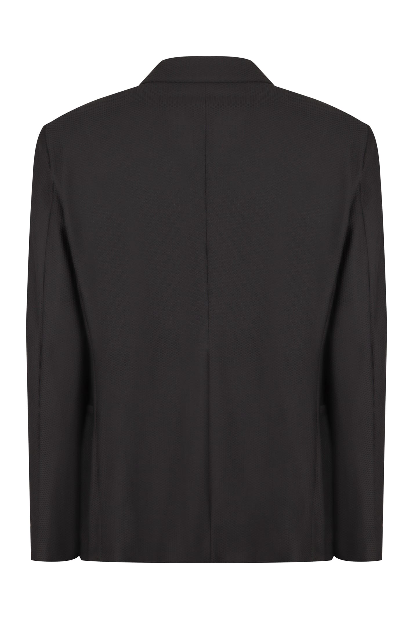 Shop Giorgio Armani Single-breasted Two-button Blazer In Black