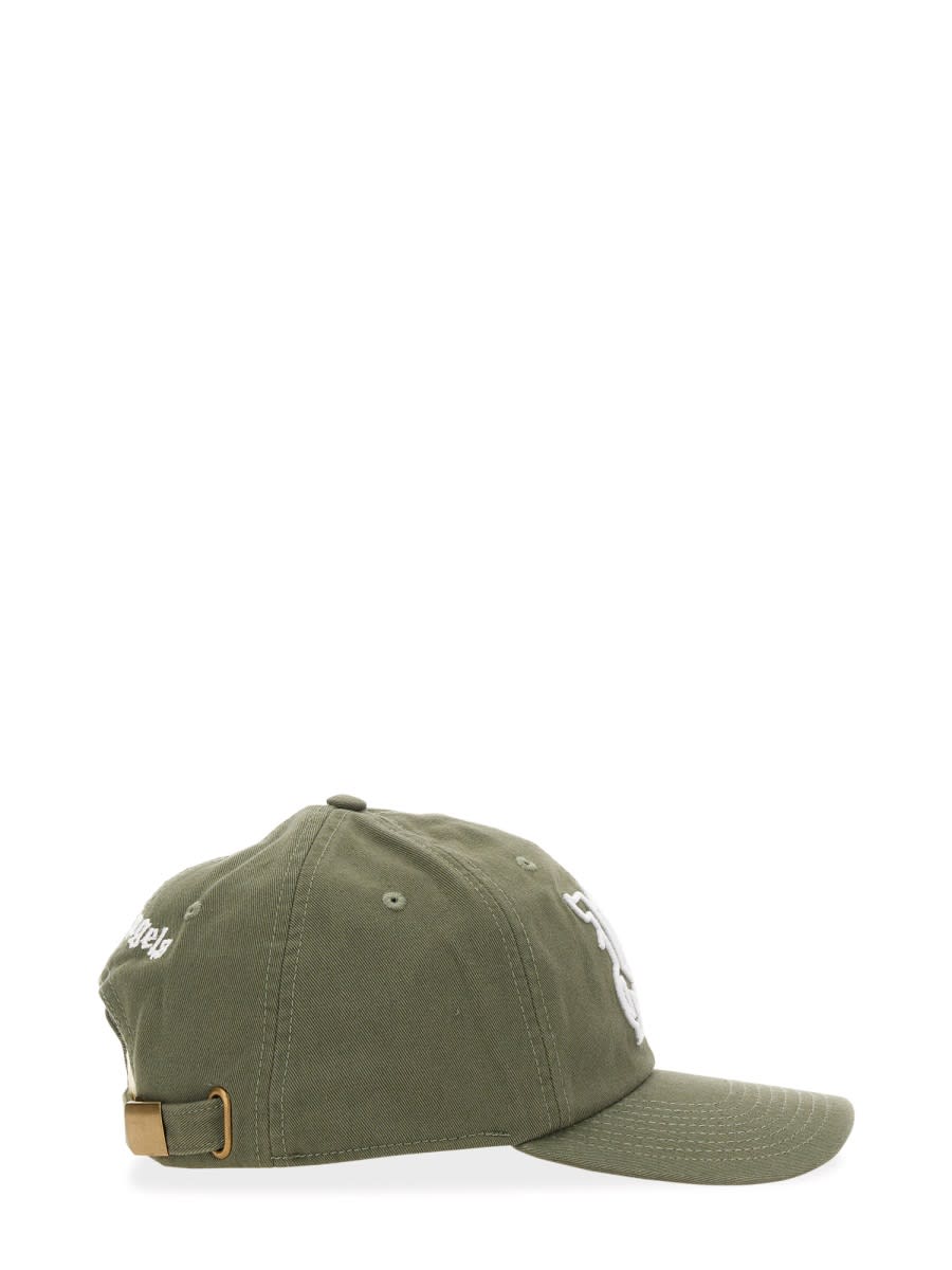 Shop Palm Angels Baseball Cap In Military Green