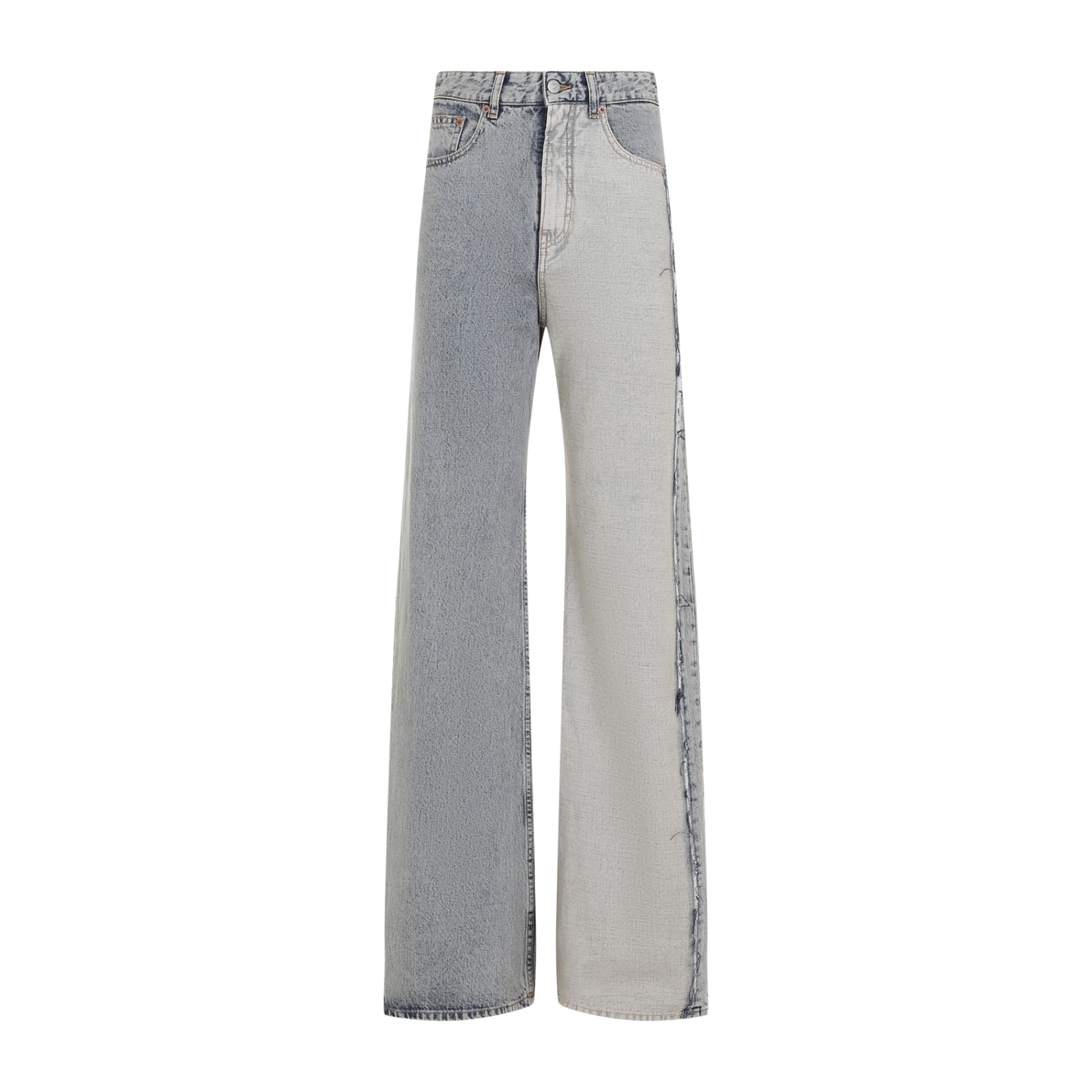 Shop Mm6 Maison Margiela Cotton Jeans In Light Blue