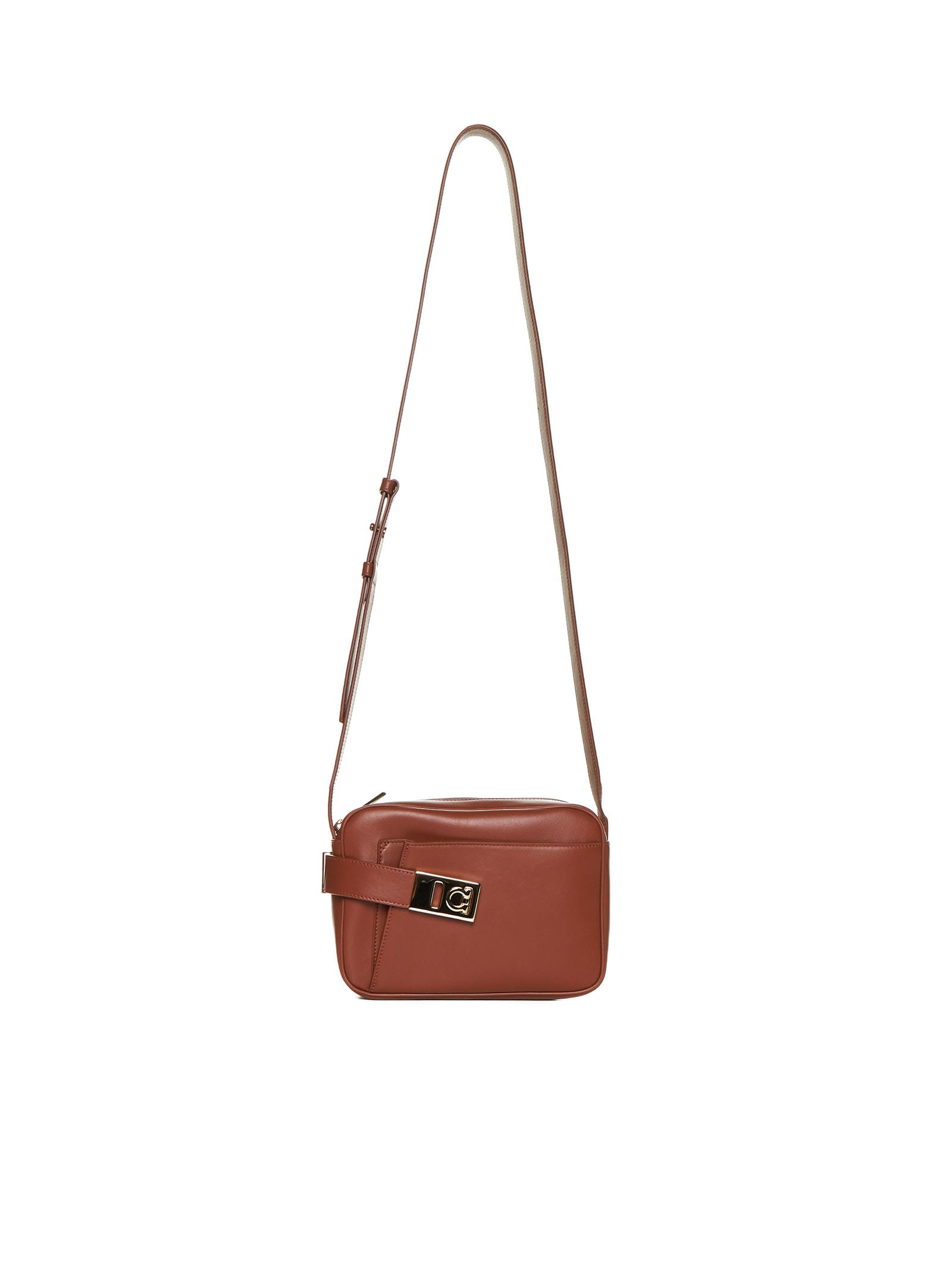 Shop Ferragamo Shoulder Bag In New Cognac || New Cognac