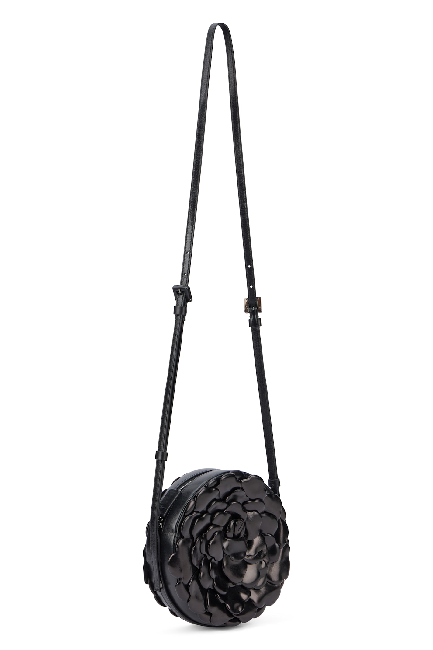 Valentino 03 Rose Edition Atelier Round Crossbody Bag In Black
