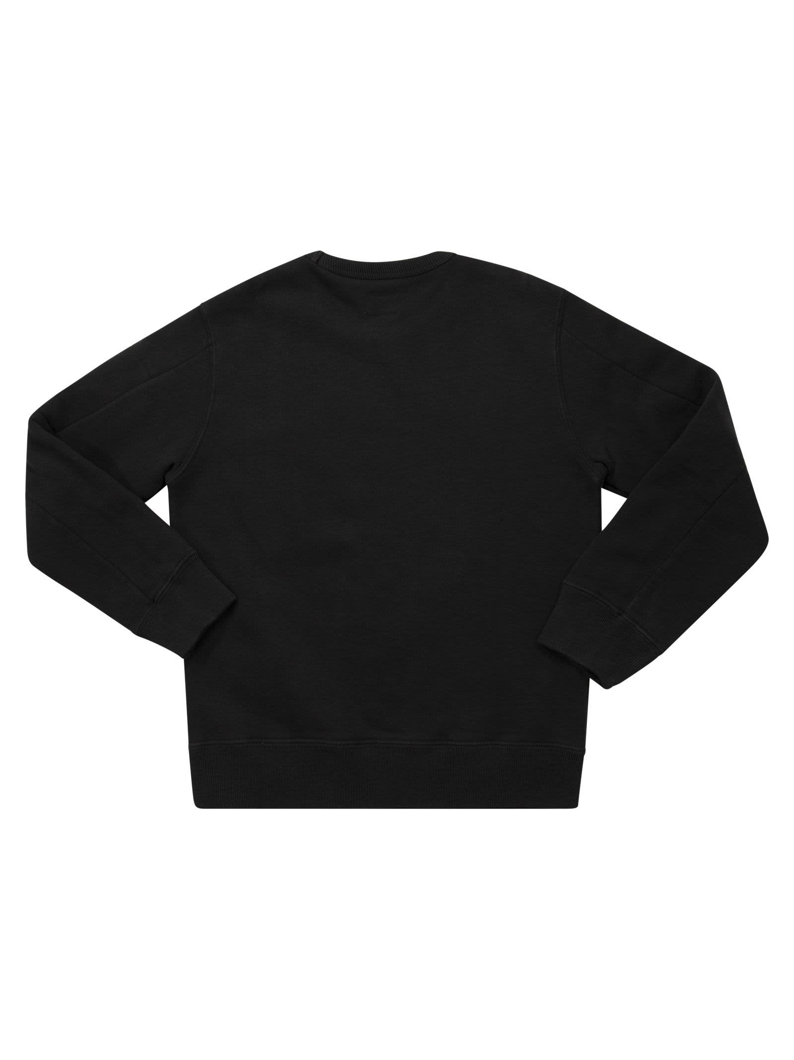 Shop C.p. Company Undersixteen Sweatshirt Basic Fleece Lens In Black