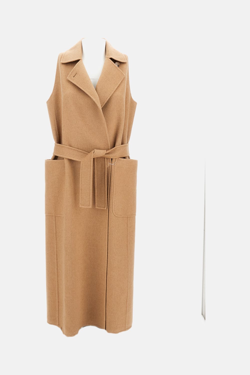 Max Mara Sleeveless Berlina1234 Camel Wool Vest In Nude