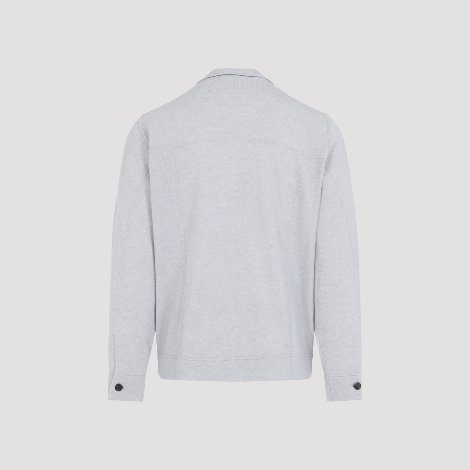Kiton Stylish Jacket Featuring Chest Pockets And Long Sleeves In Gray