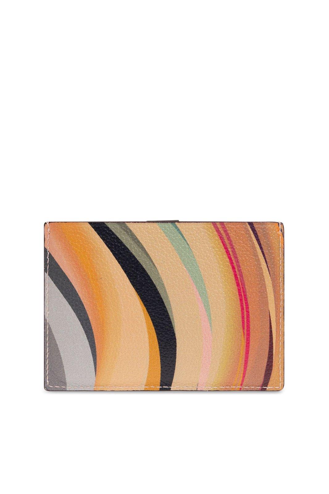 Paul Smith Women's 'dusky Swirl' Leather Pull-out Card Holder Multicolour In Multicolour