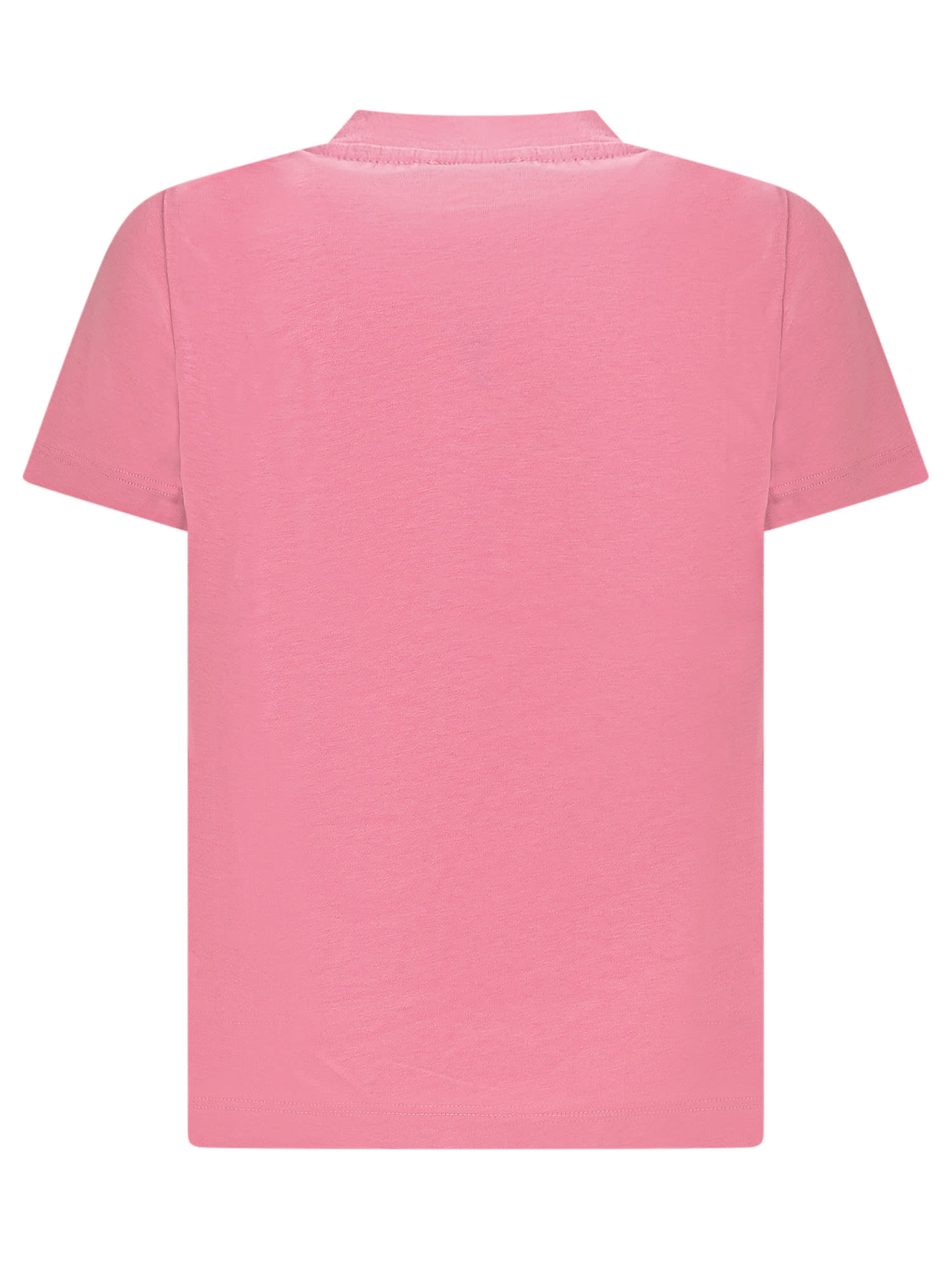 Shop Young Versace T-shirt With Logo In Tutu Pink-bianco