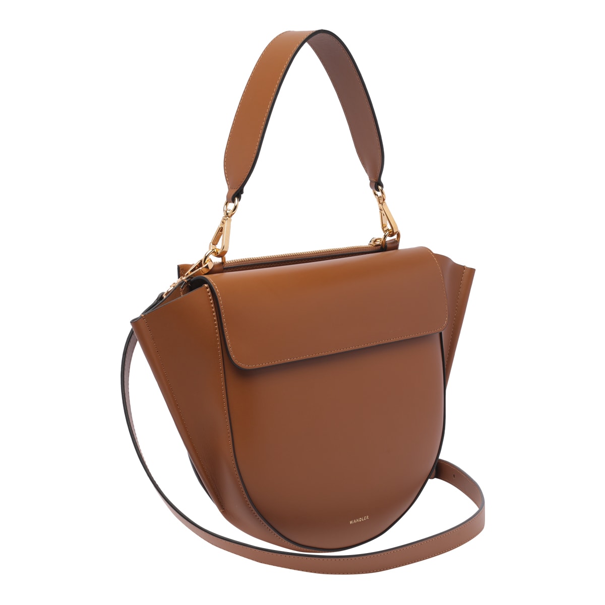 Shop Wandler Hortensia Medium Bag In Brown