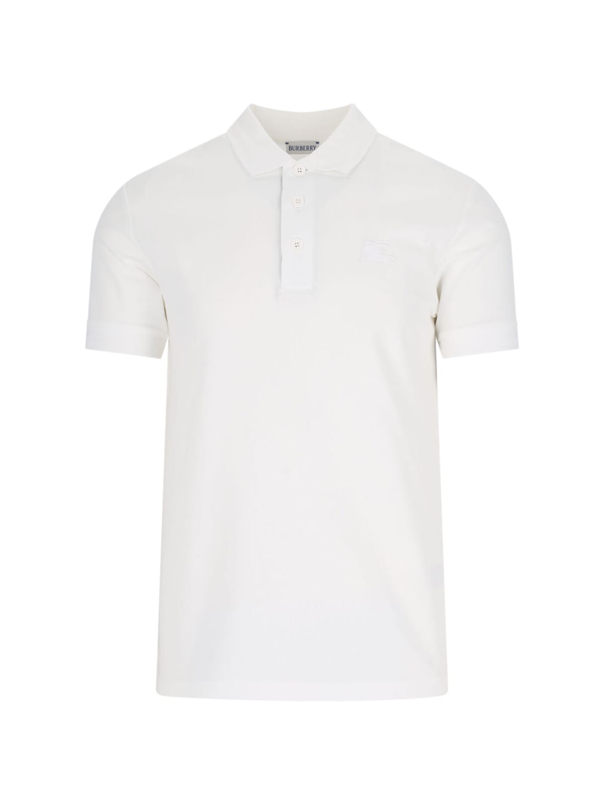 Burberry Eddie Shirt With Short Sleeves And Collar In White