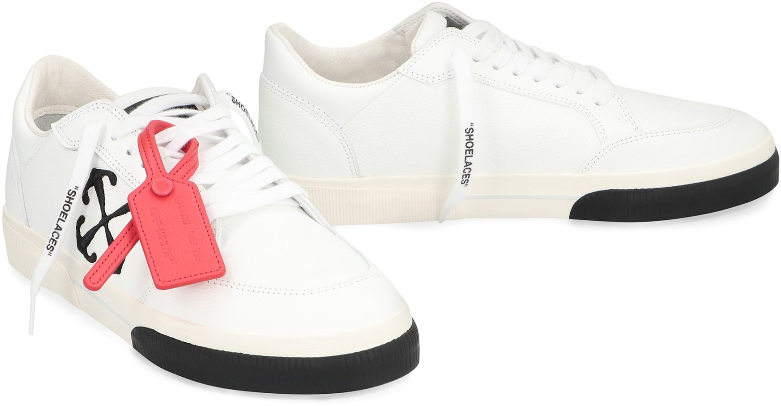 Shop Off-white New Vulcanized Leather Low-top Sneakers In White