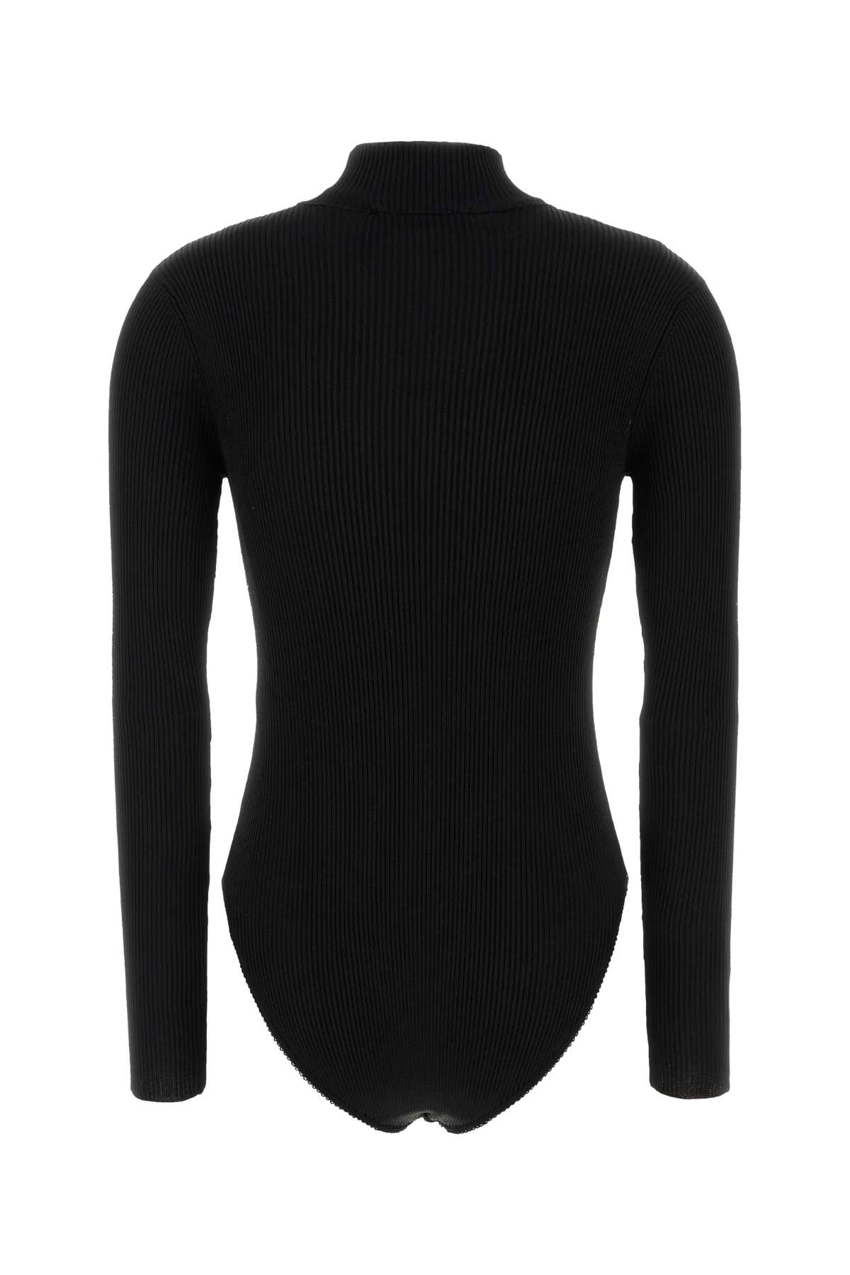 Givenchy High Neck Long Sleeve Bodysuit In Black