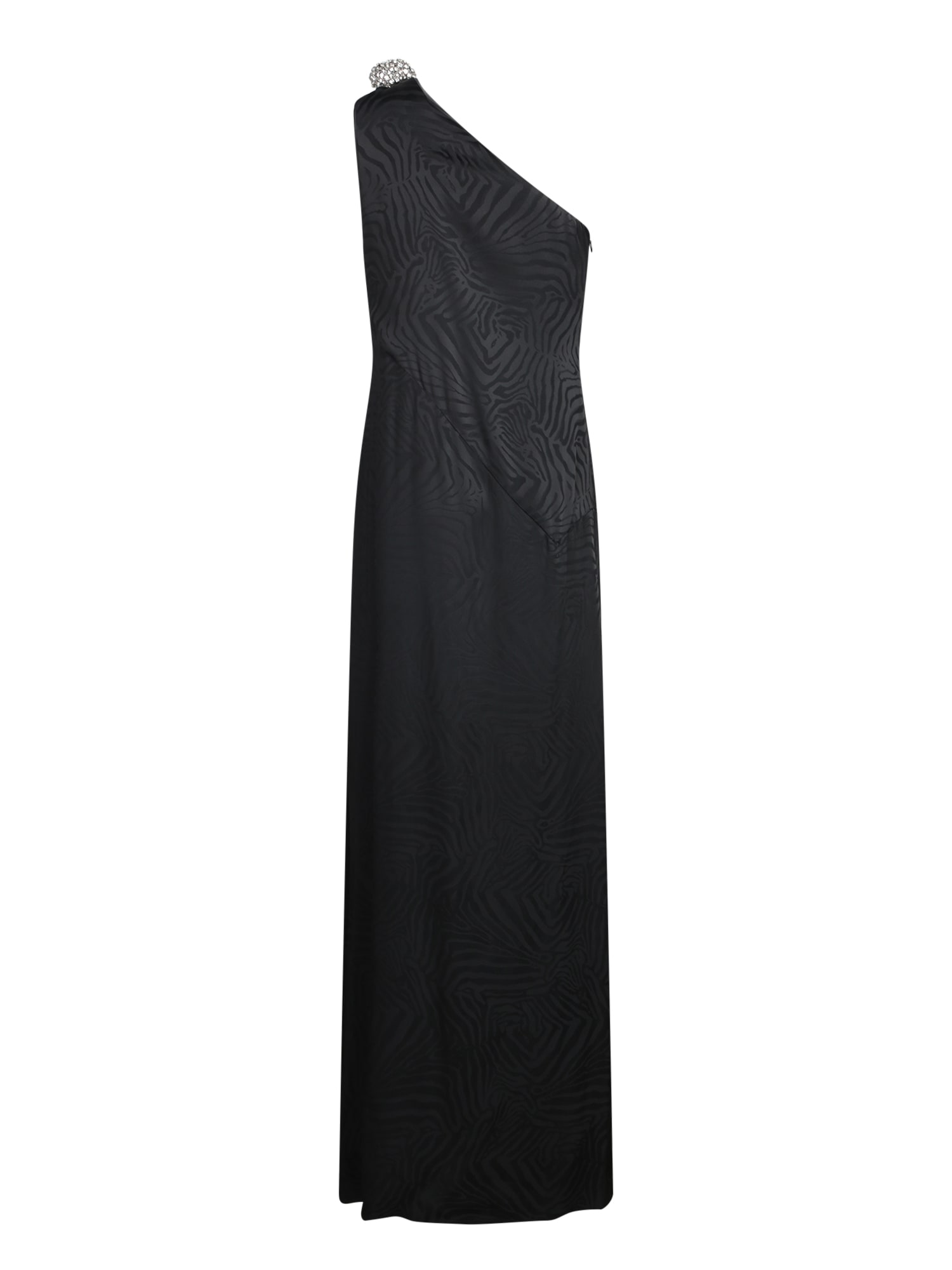 Amen One-shoulder Dress With Draped Side In Black