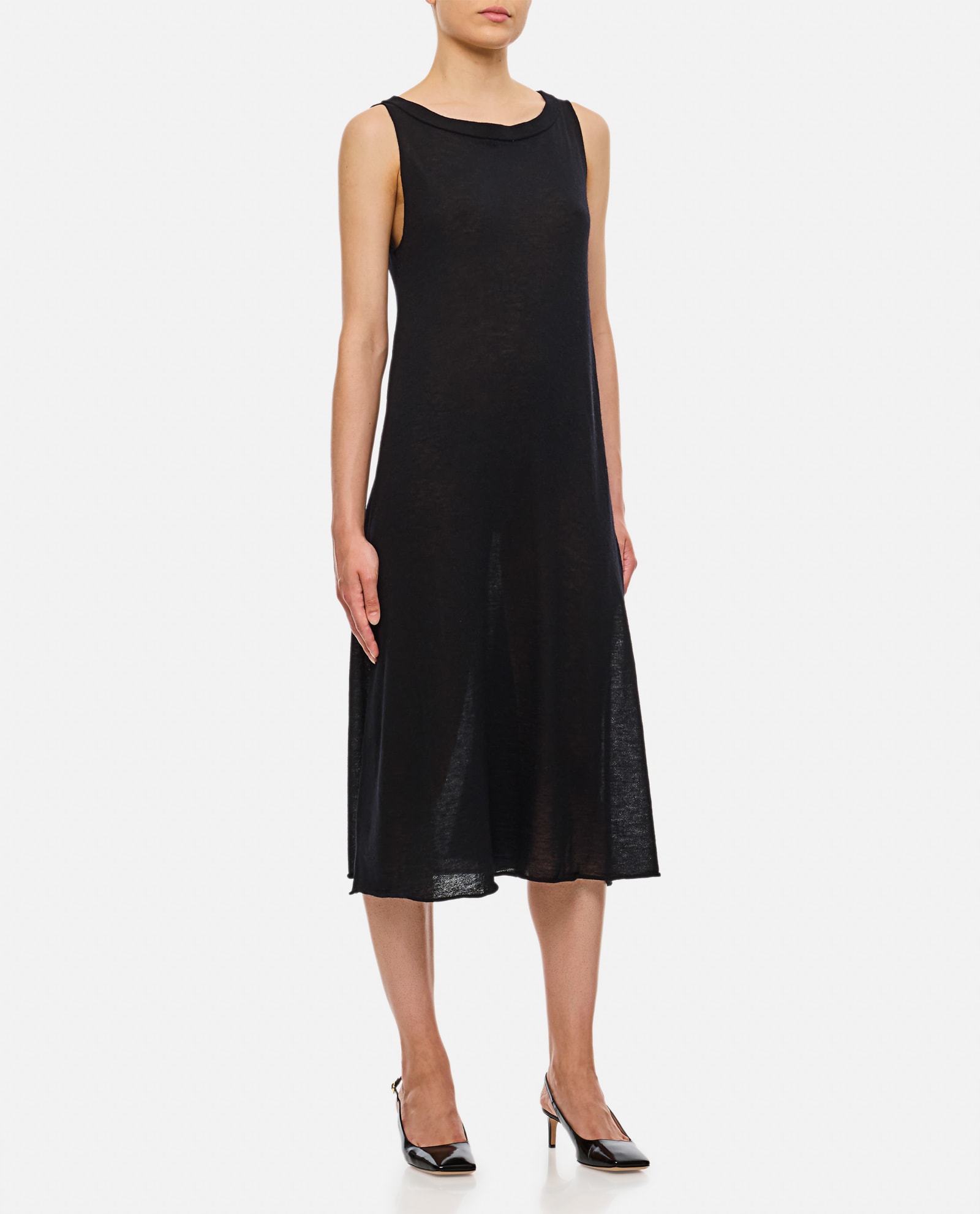 Shop Extreme Cashmere Mia A-line Cashmere Dress In Black