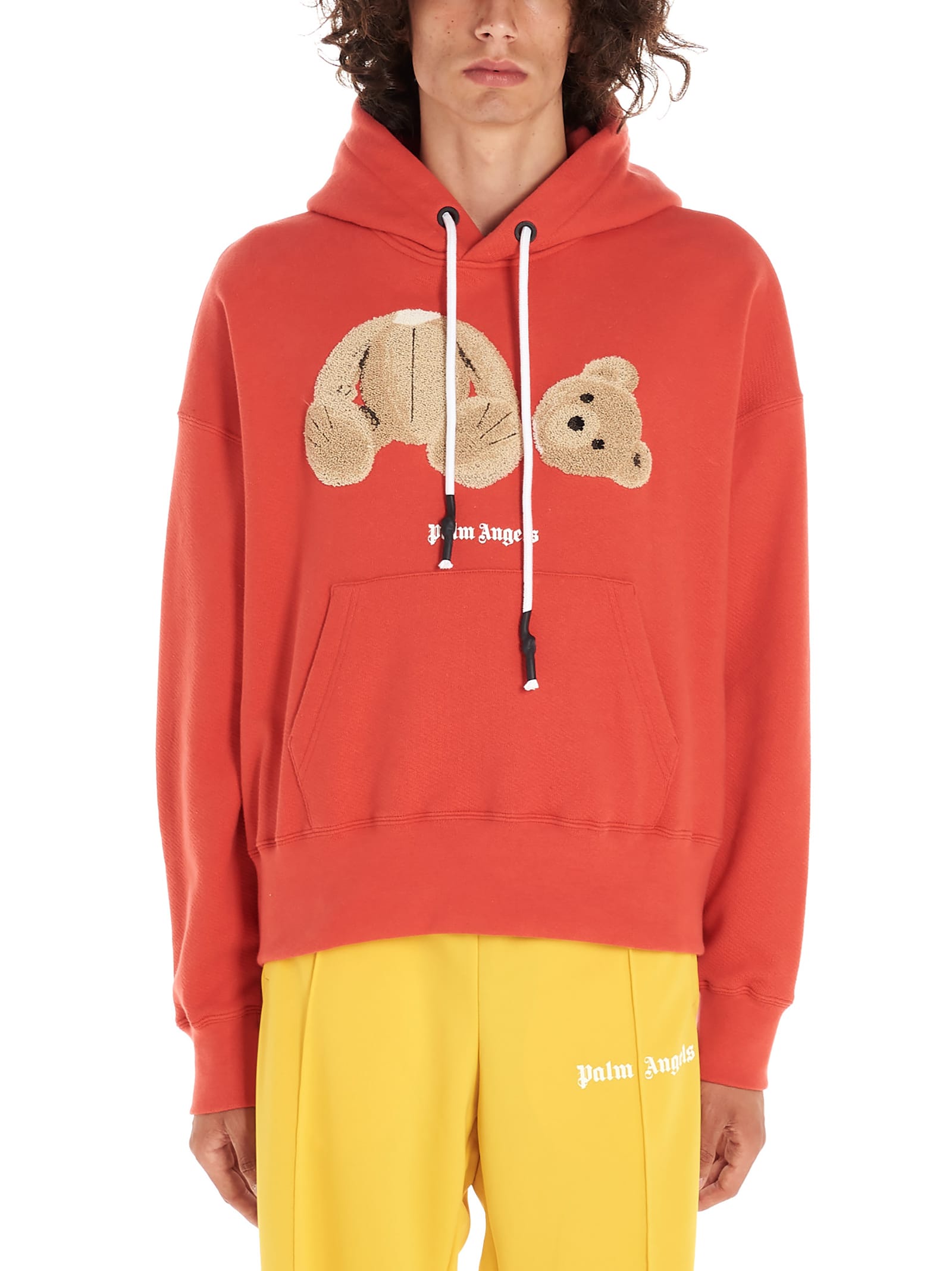 BEAR HOODIE in red - Palm Angels® Official