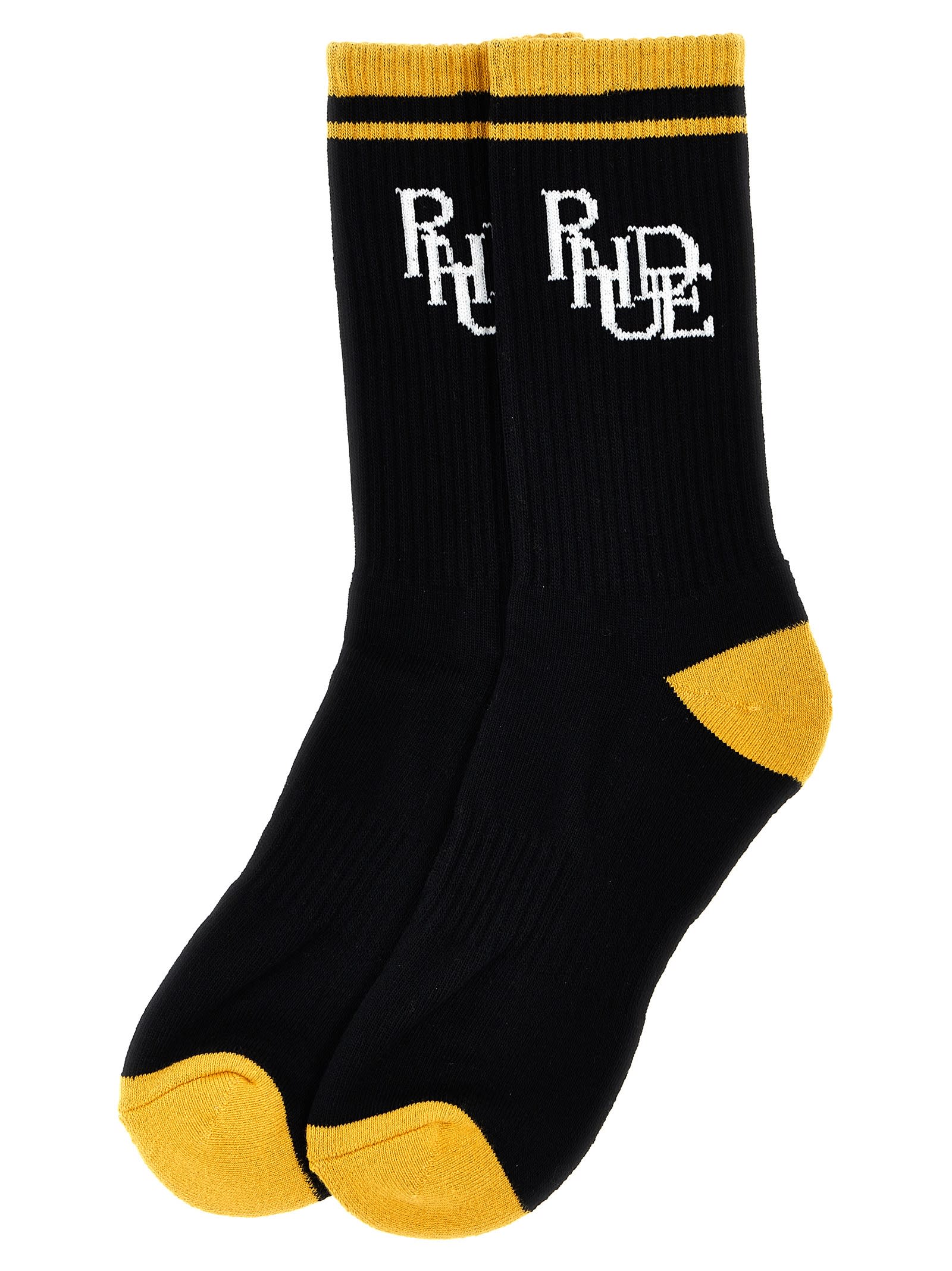 Rhude Scramble Logo Socks In Black