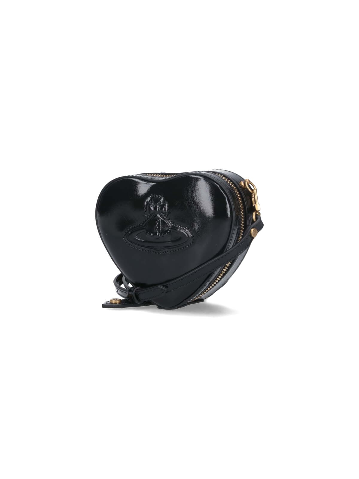 Shop Vivienne Westwood Louise Heart Crossbody Bag In Black