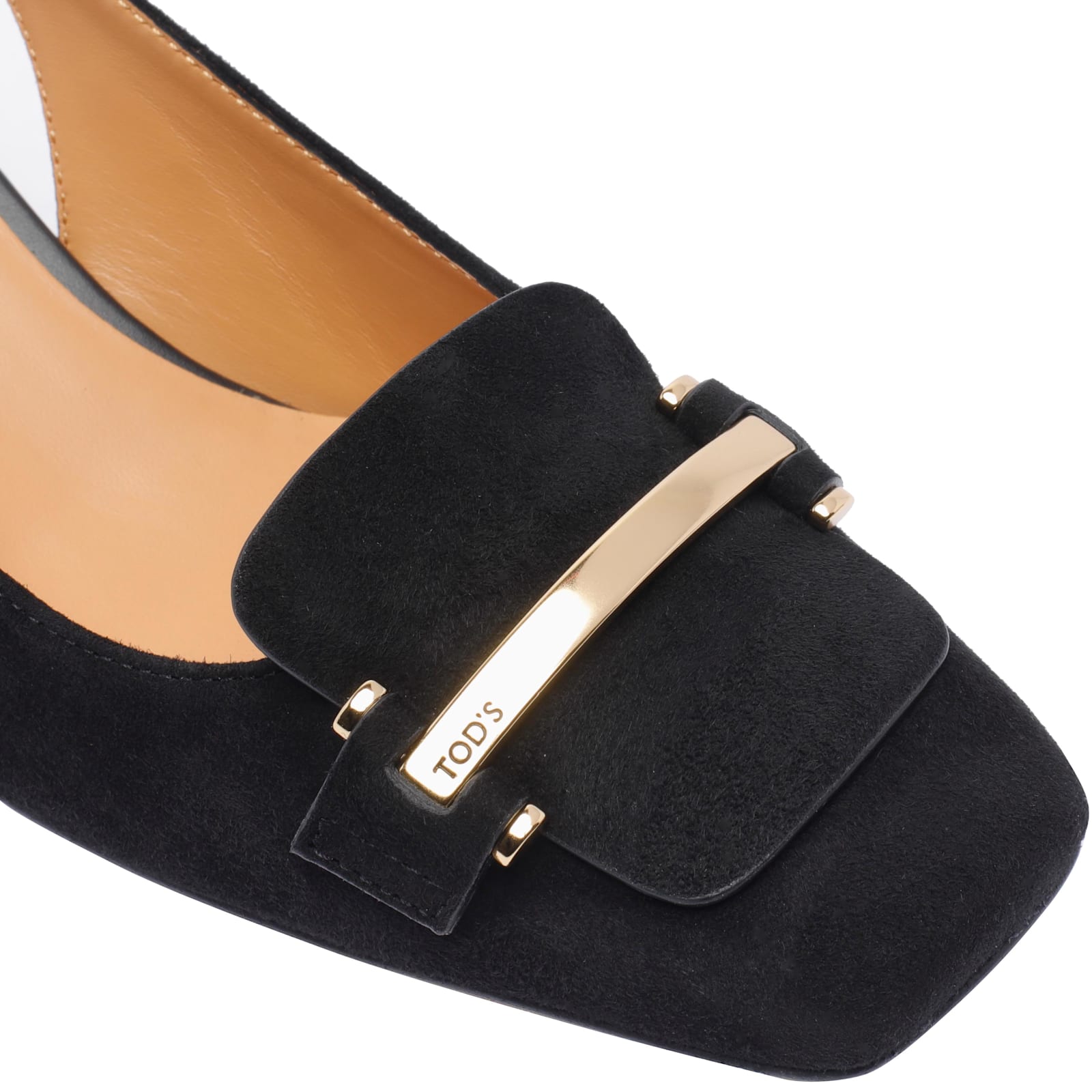 Tod's Leather Slingback Pumps In Black
