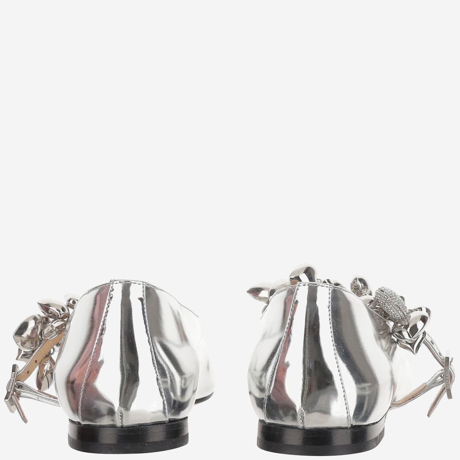 Mach & Mach Low Shoe With Metallic Decoration In Silver