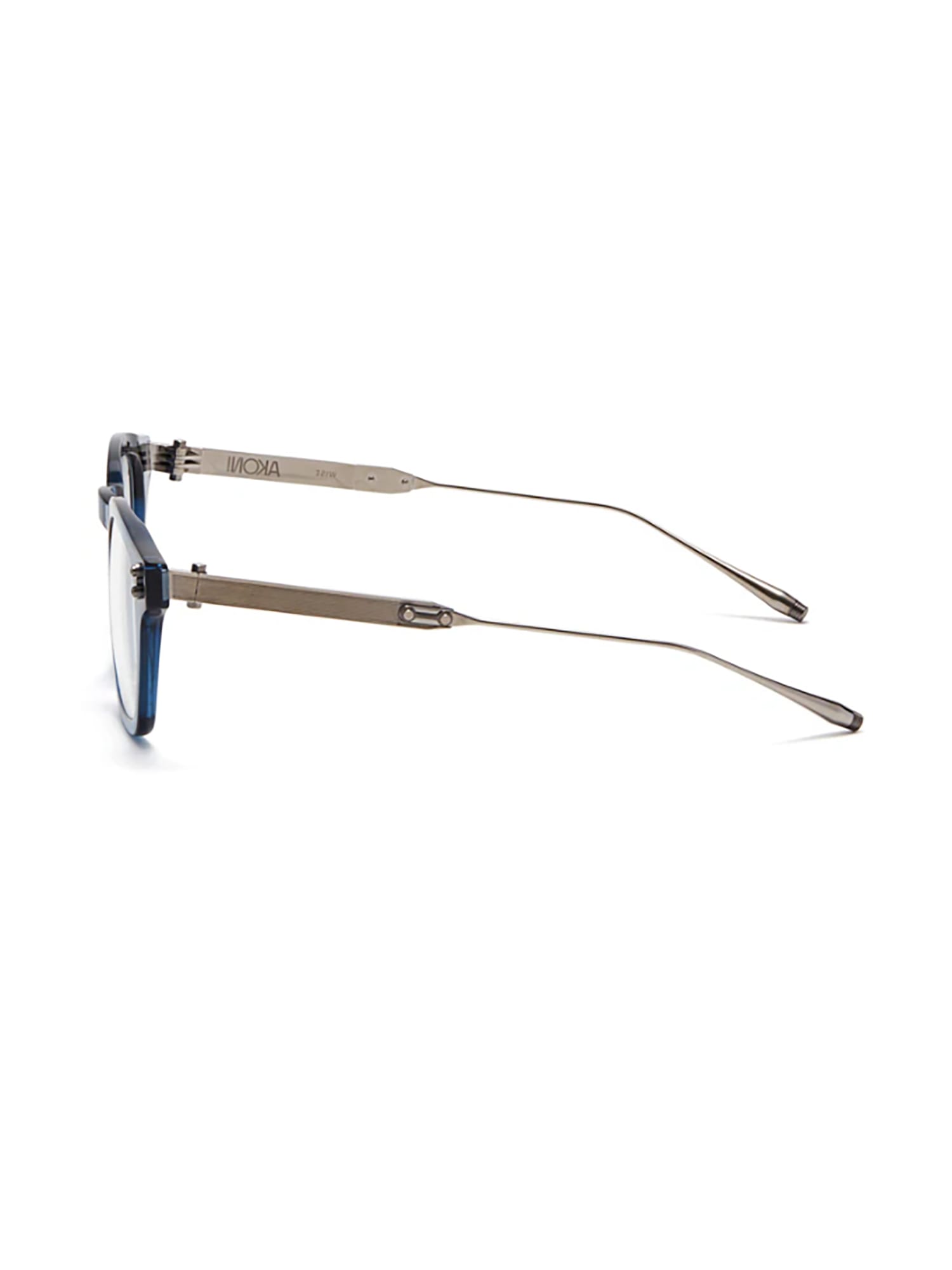 Akoni Wise Square-frame Glasses In Blue