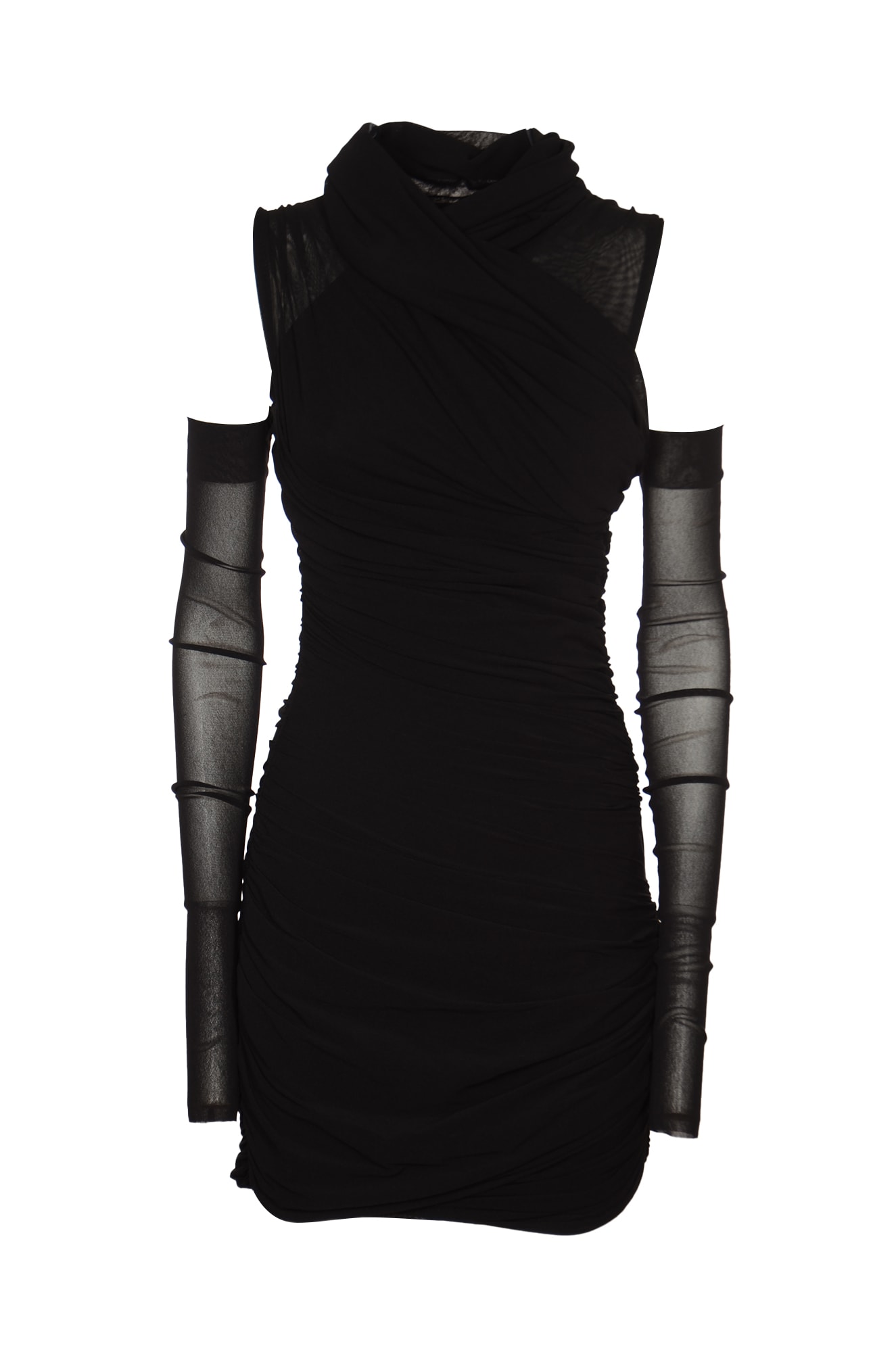 Shop Philosophy Di Lorenzo Serafini Cut-out Detail Wrap Short Dress In Black