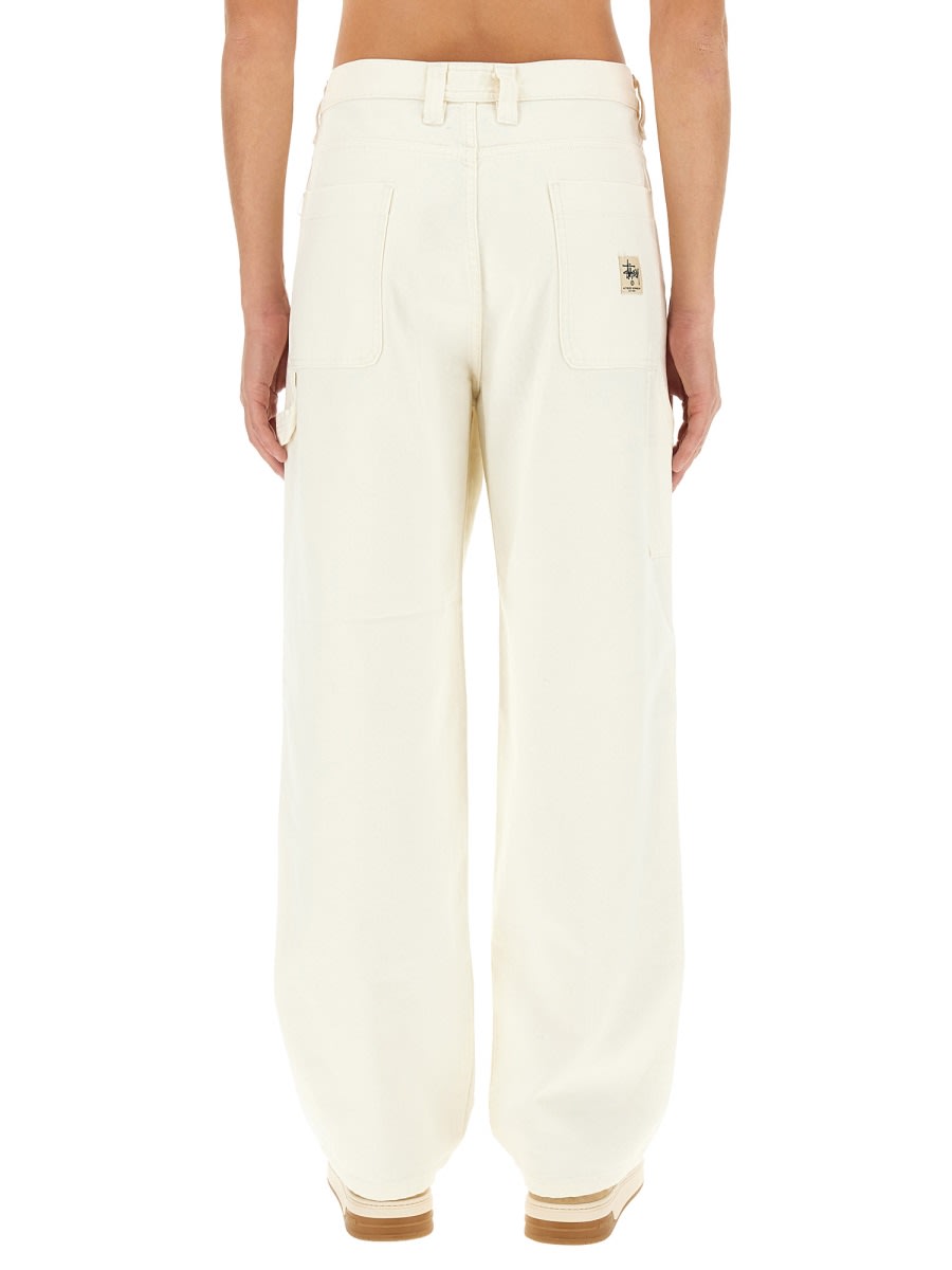 Stussy Men Canvas Work Pant In White