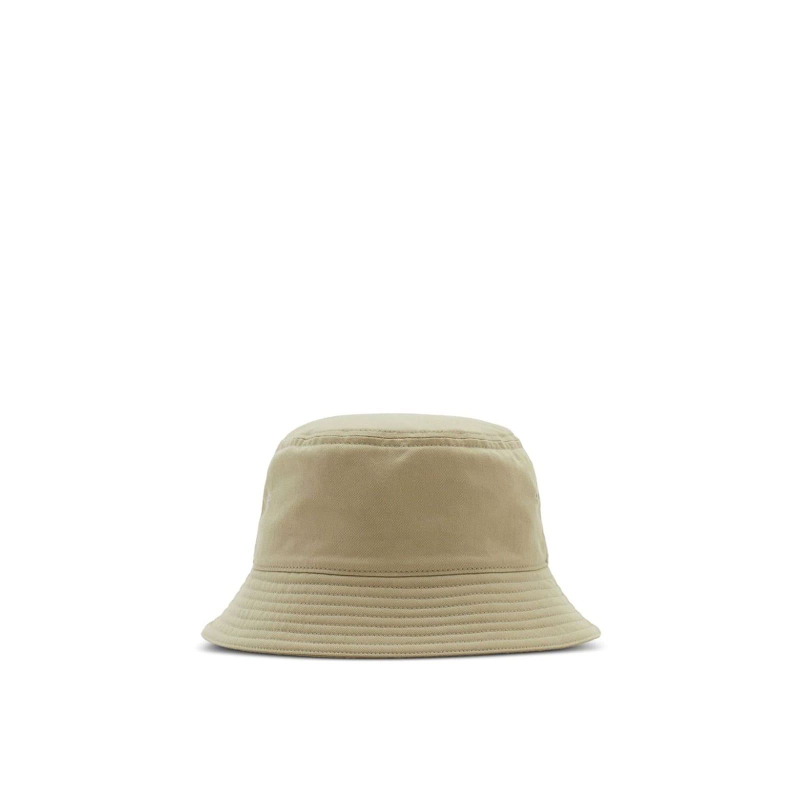 Shop Burberry Cotton Bucket Cap In Khaki Green