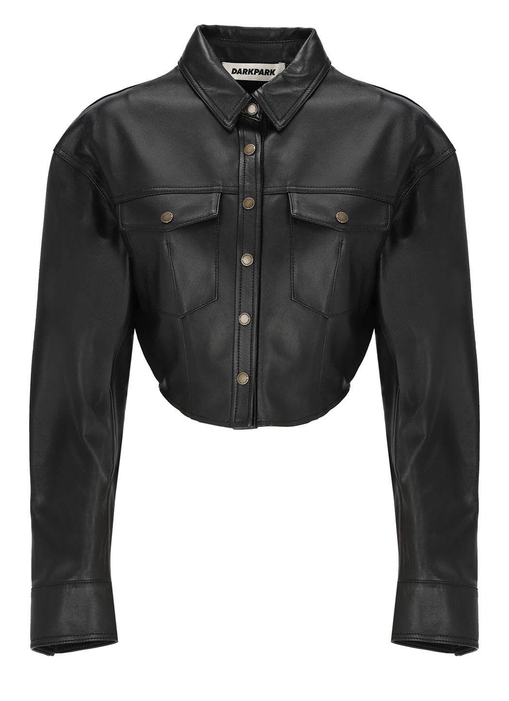 Darkpark Bianca Leather Cargo Trousers In Black
