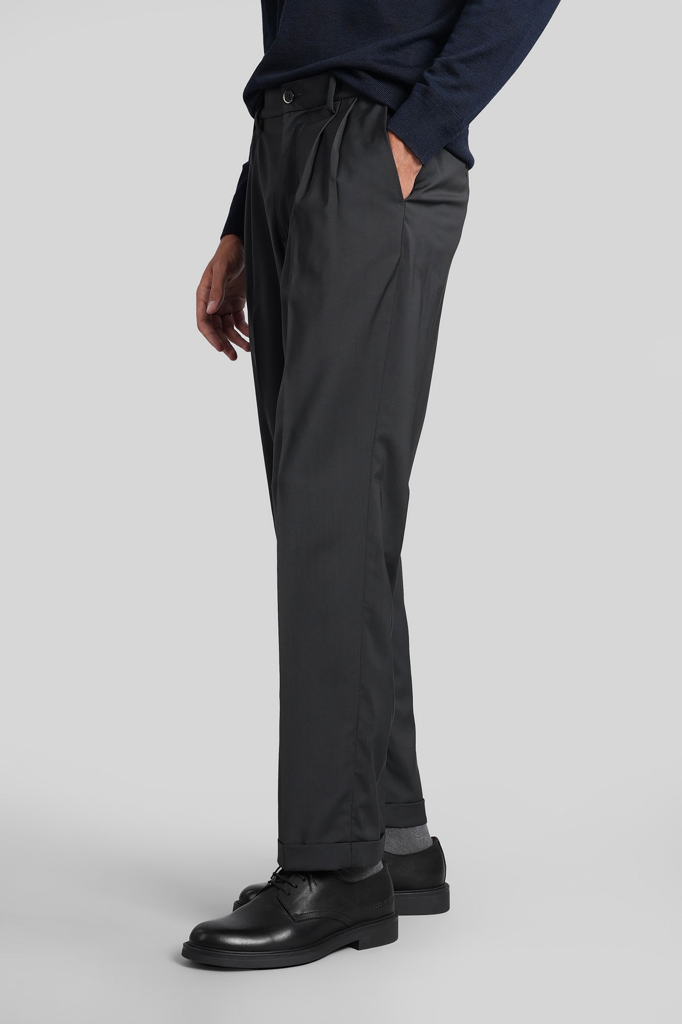 Barena Venezia Drapier Pants In Grey Wool In Gray