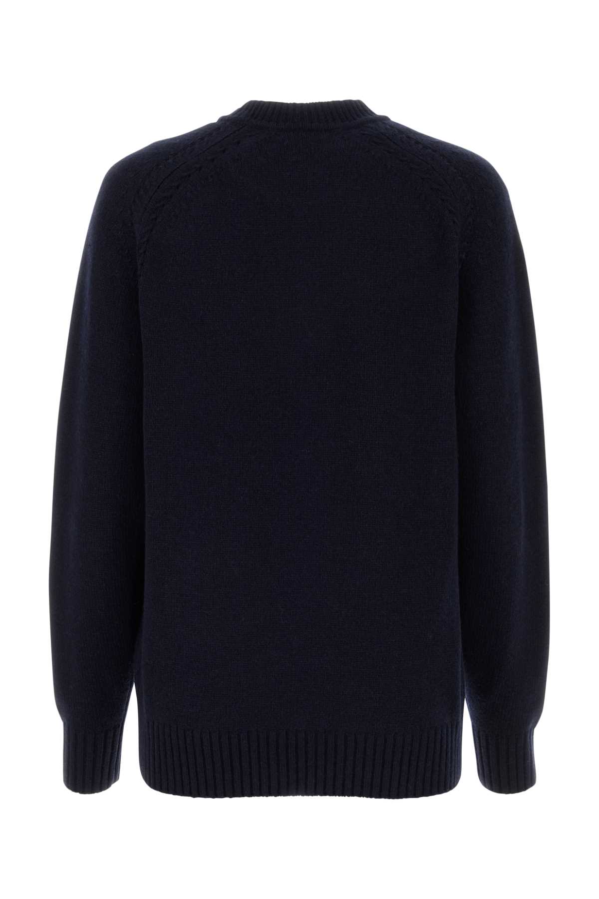 Chloé Dark Blue Cashmere Blend Oversize Sweater In Iconicnavy