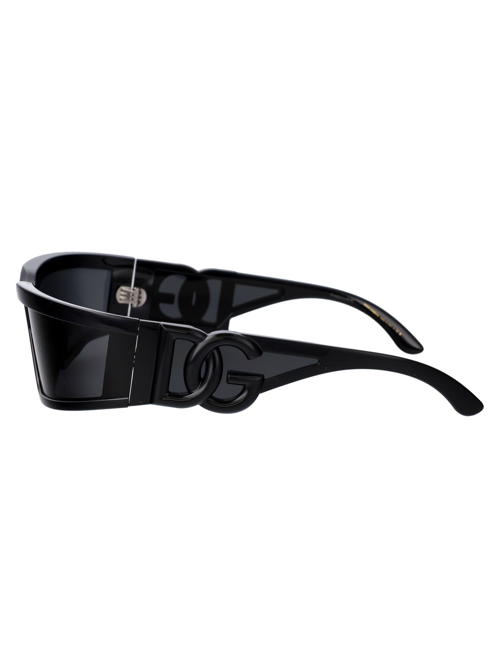 Shop Dolce &amp; Gabbana Eyewear 0dg6198 Sunglasses In 501/87 Black