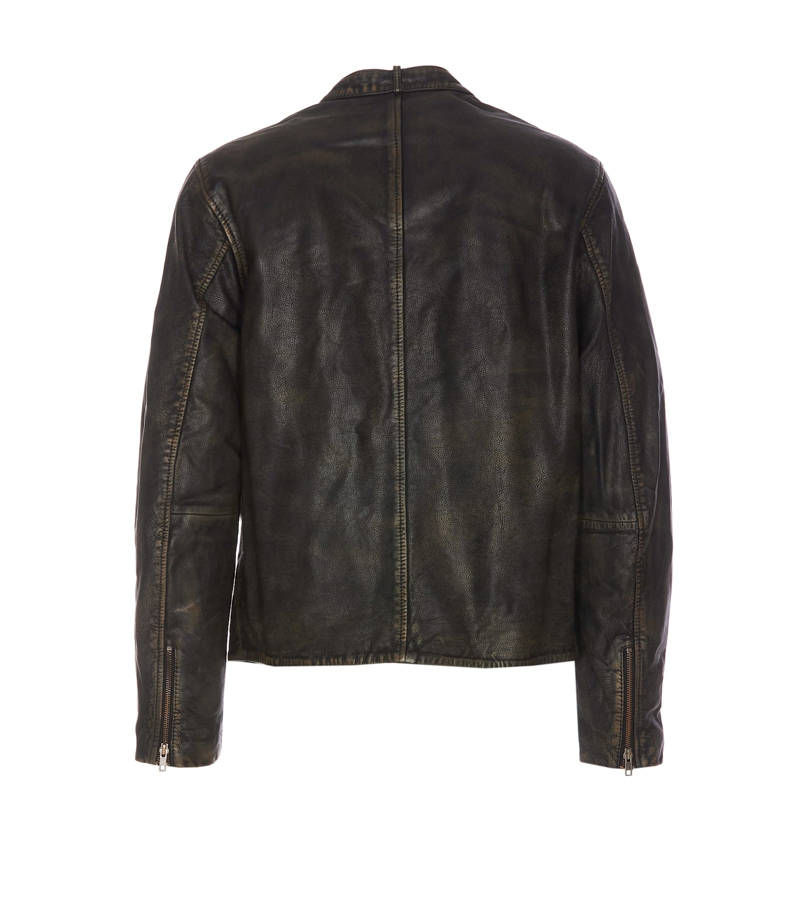 Shop Sword 6.6.44 Leather Jacket In Brown