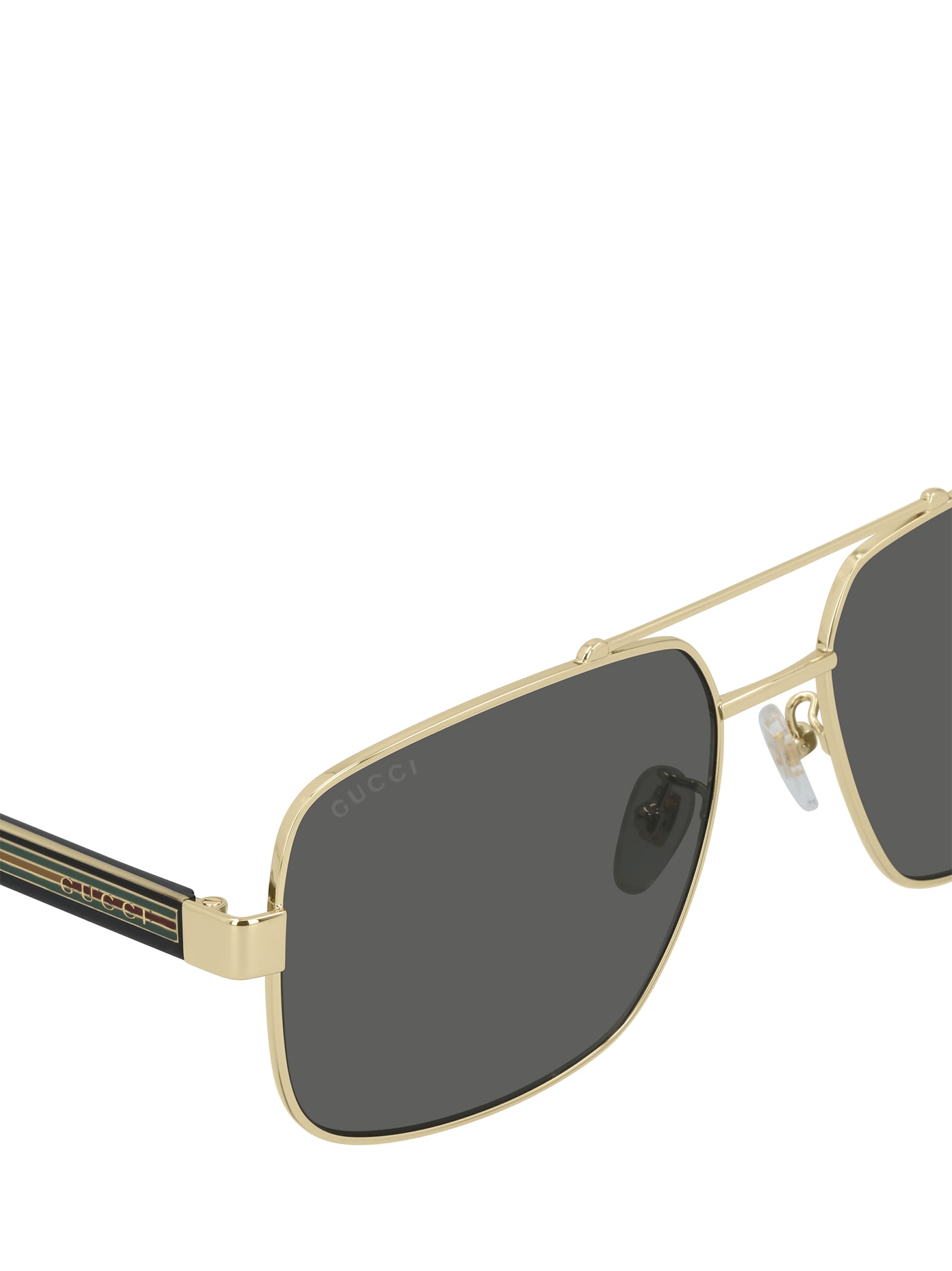 Shop Gucci Gg0529s Gold Sunglasses