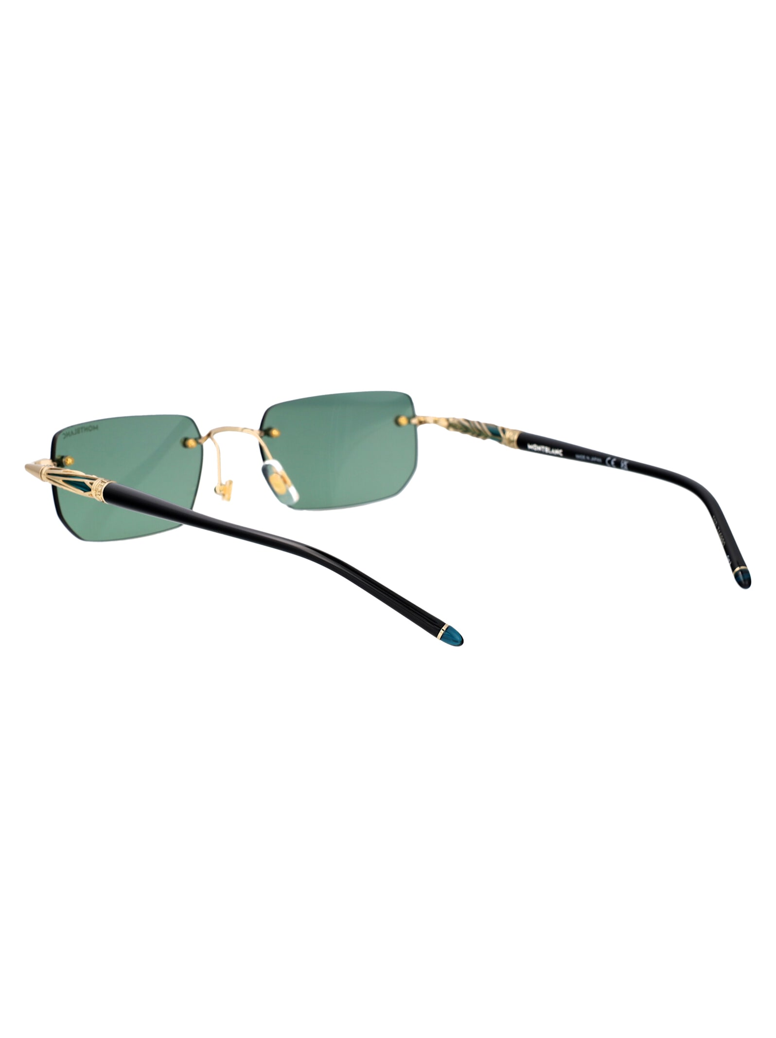 Shop Montblanc Mb0348s Sunglasses In Green