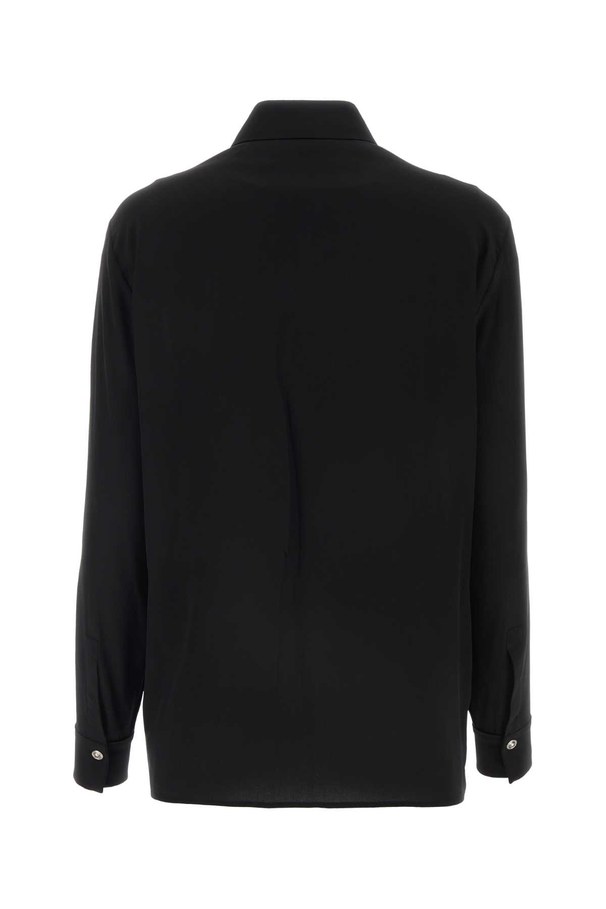 Shop Versace Black Crepe Shirt In 1b000