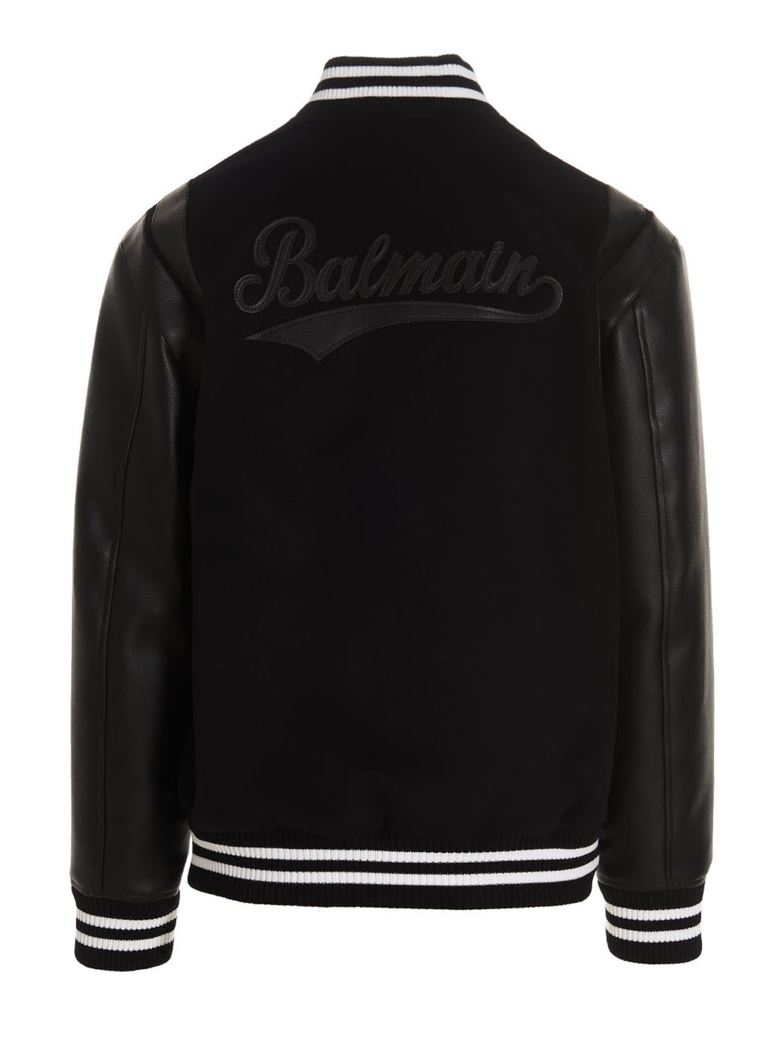 Balmain Rhinestone Monogram Bomber Jacket