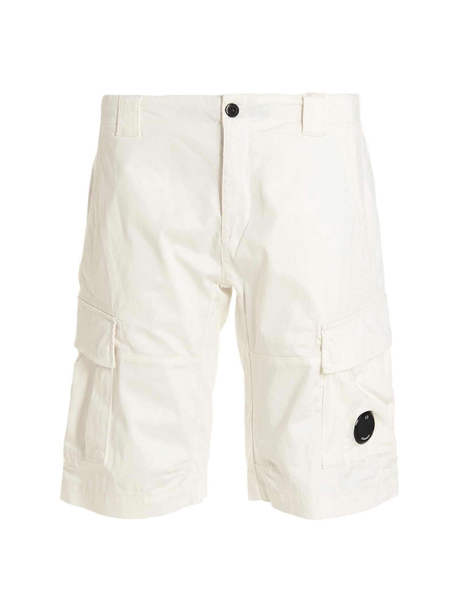 C.P. COMPANY LOGO BADGE CARGO BERMUDA SHORTS