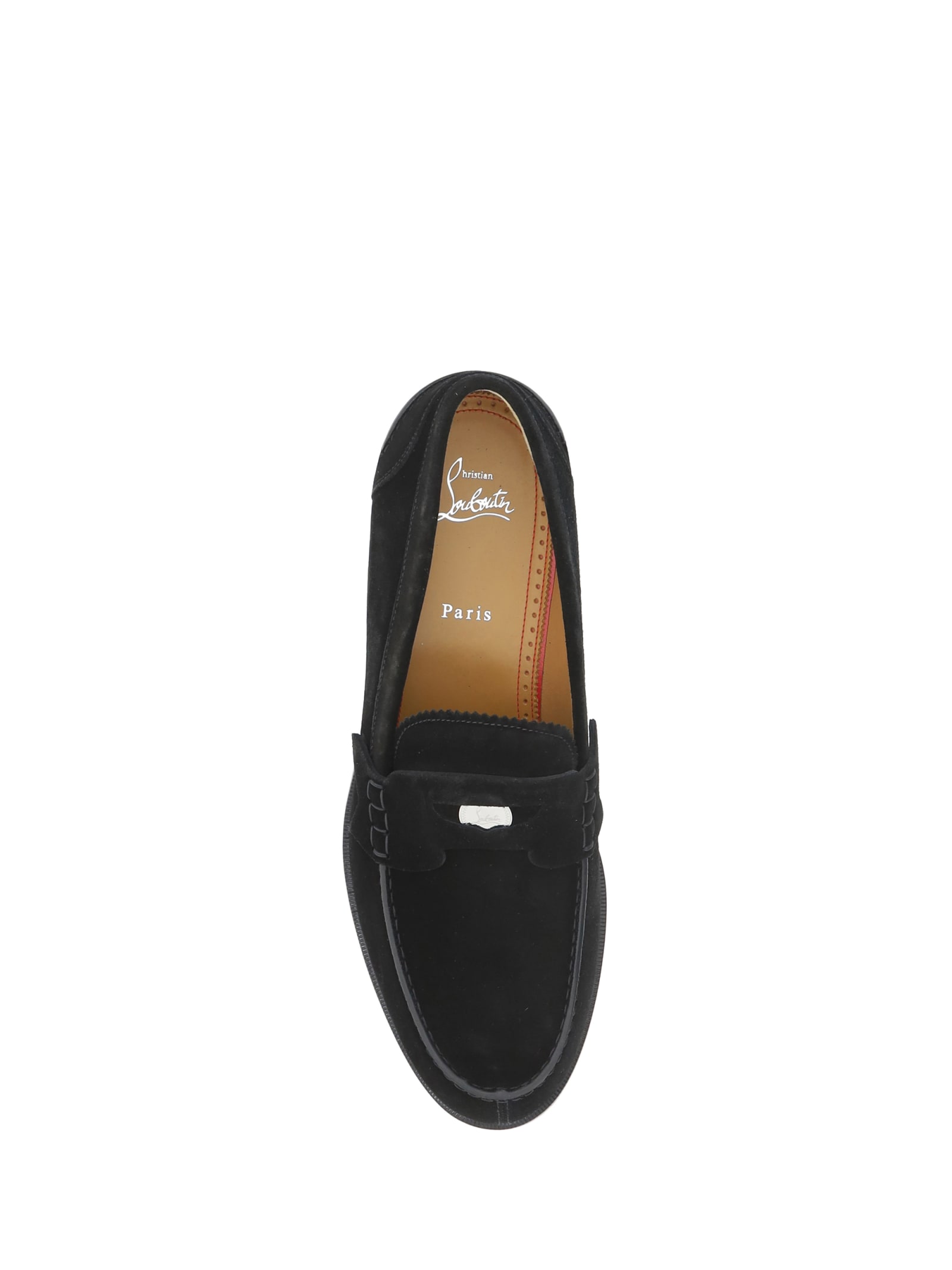 Shop Christian Louboutin Penny Loafers In Black