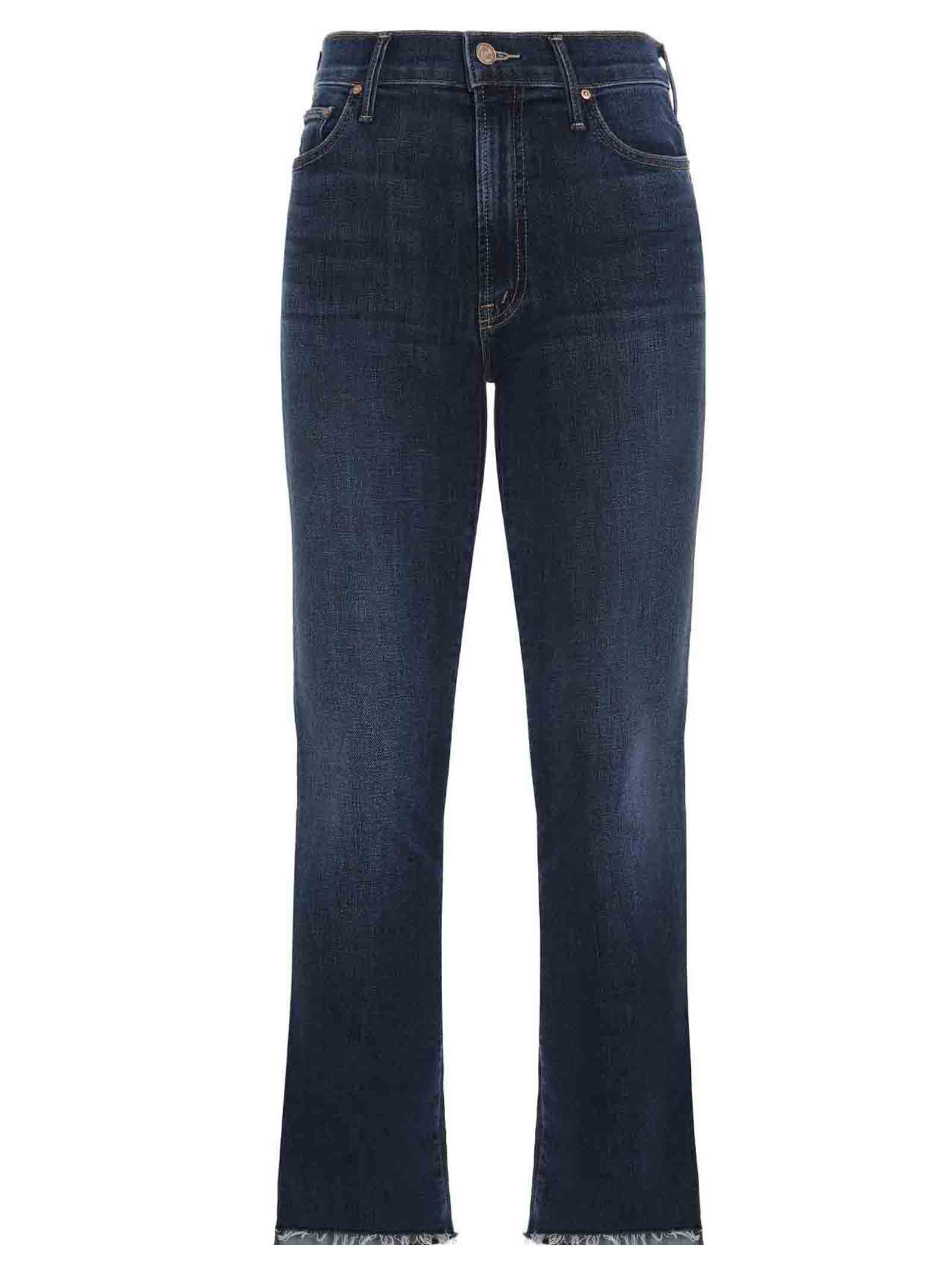 Mother Insider Crop Step Fray Jeans In Grey | ModeSens