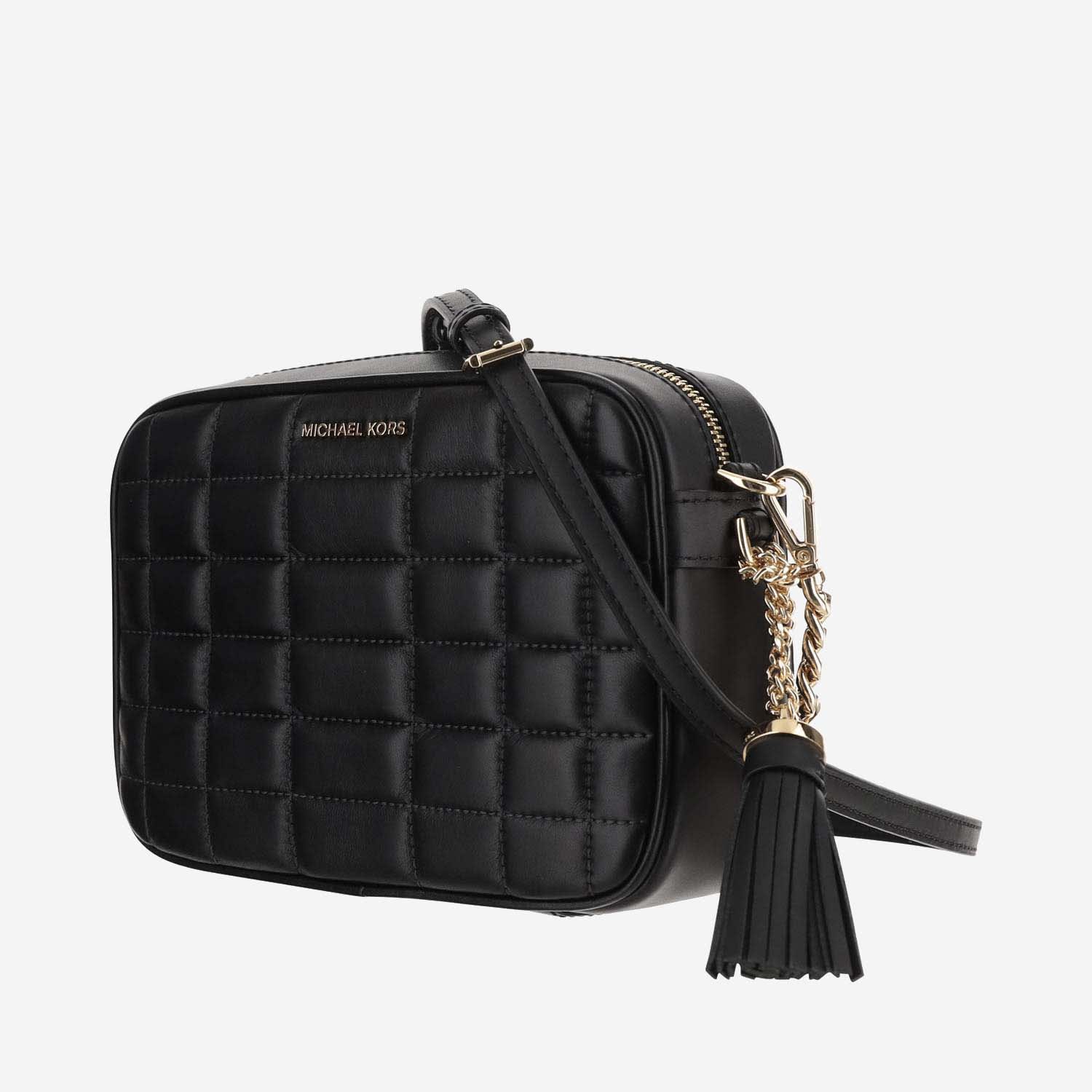 Shop Michael Michael Kors Camera Bag Jet Set In Black
