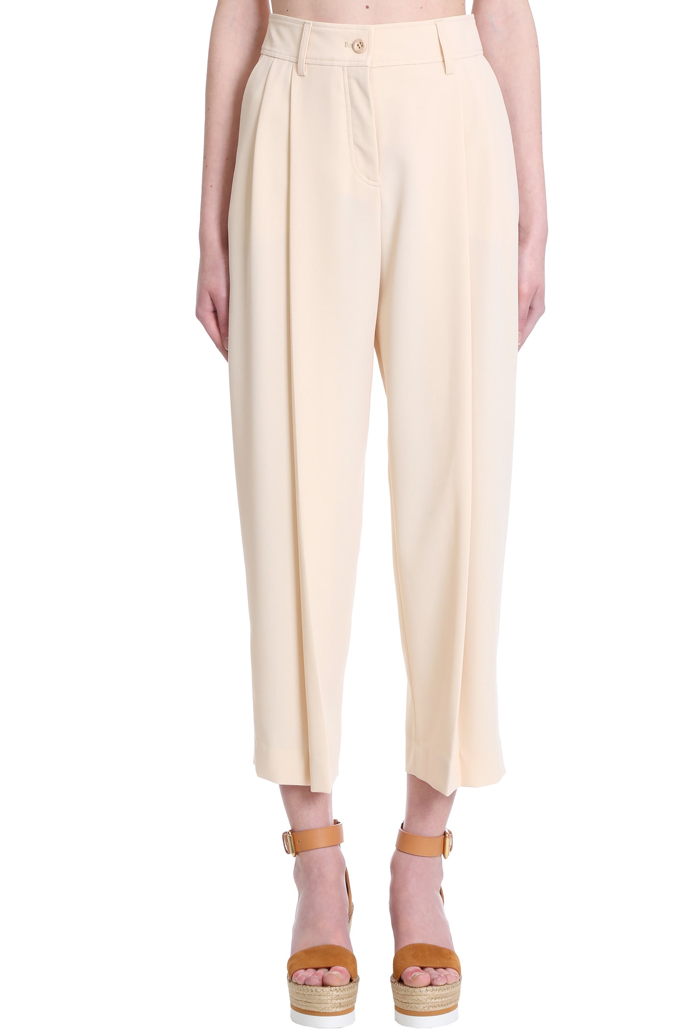 See by Chloé Pants In Beige Rayon